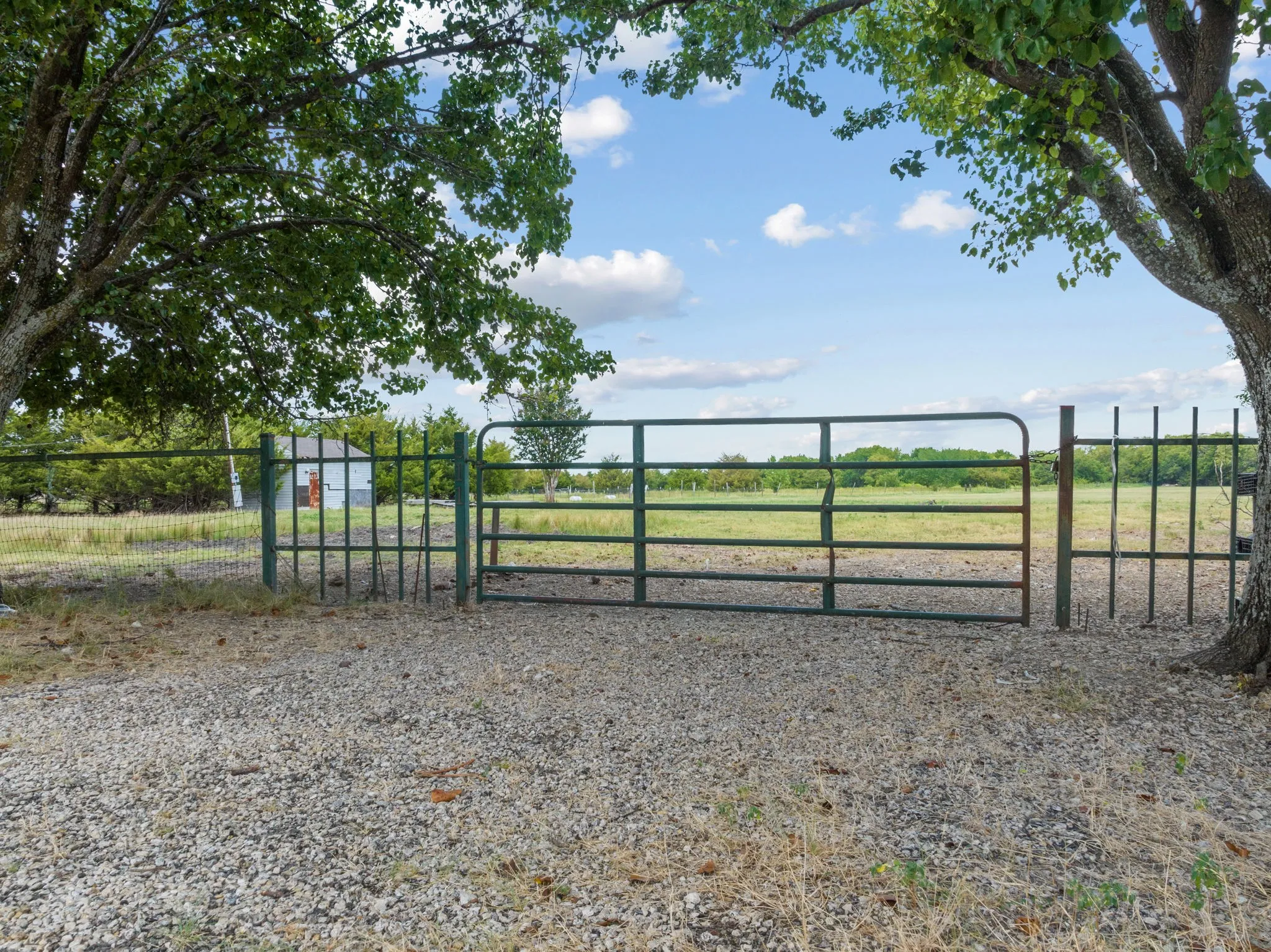 Gate with a view of countryside