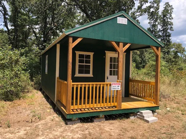 Cabin with AC, chemical toilet and generator.