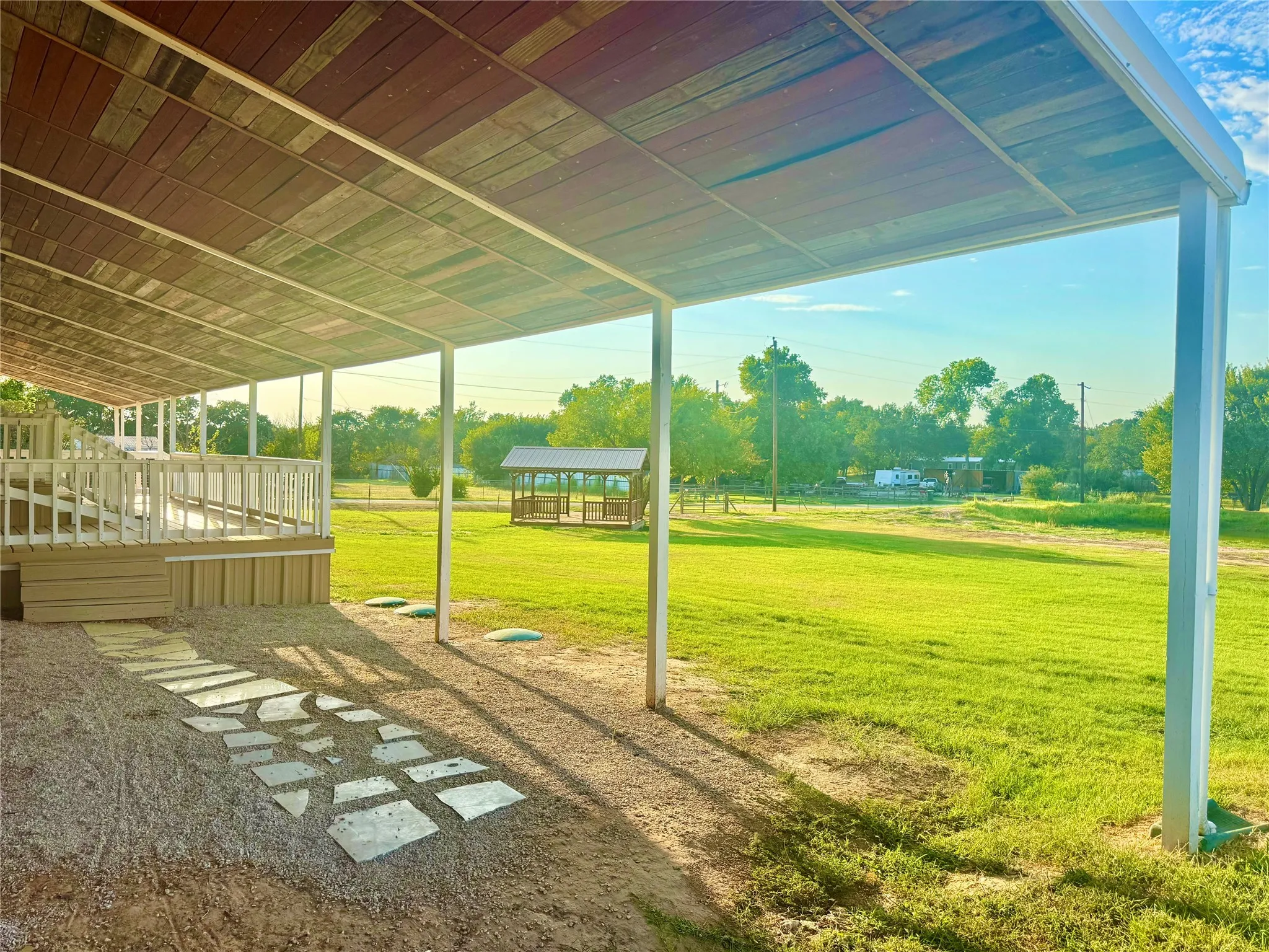 Additional covered area creates work or play space and enjoy the outdoors