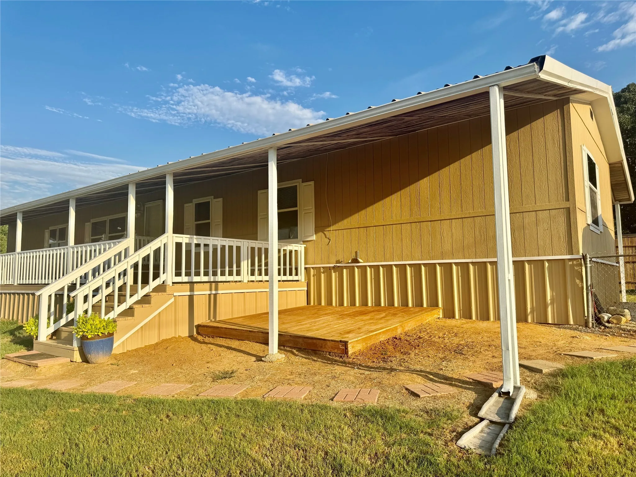 Covered area to store equipment or enhance outdoor living