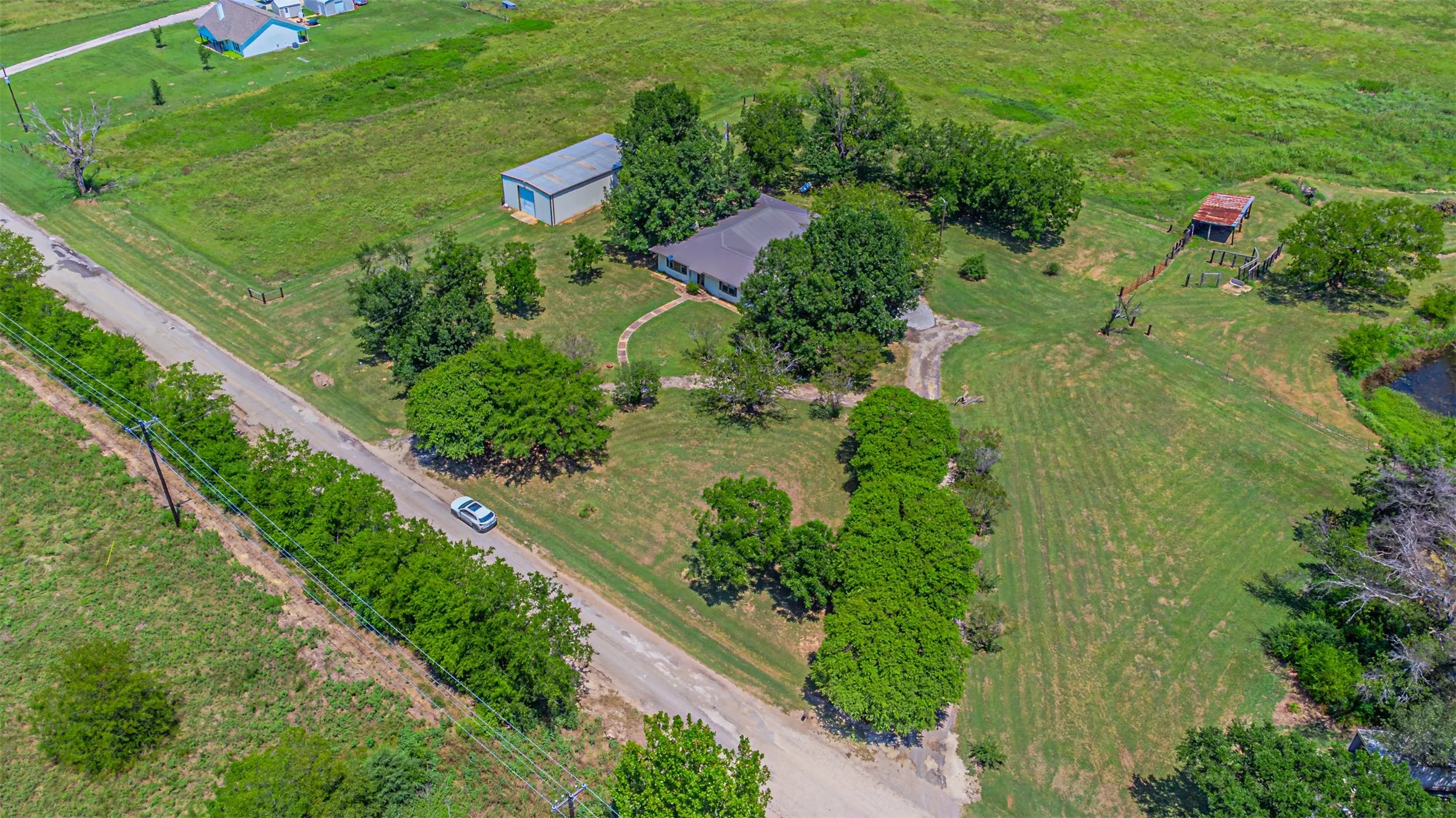 Aerial view of property's location
