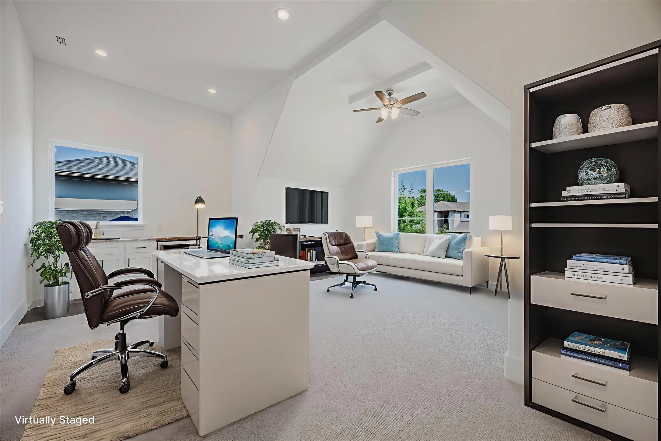 Upstairs bonus room that can be used as a home office, game room or second living area - View