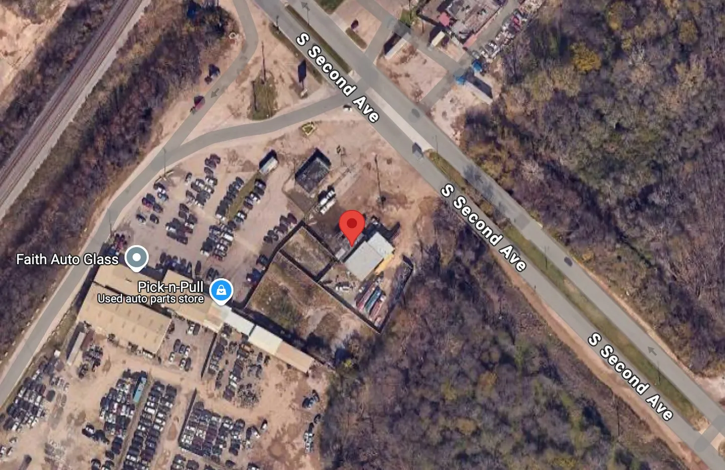 Aerial view of property's location