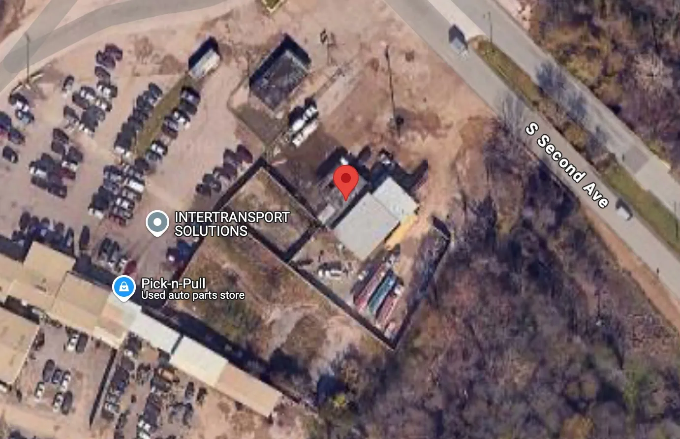 Aerial overview of property's location