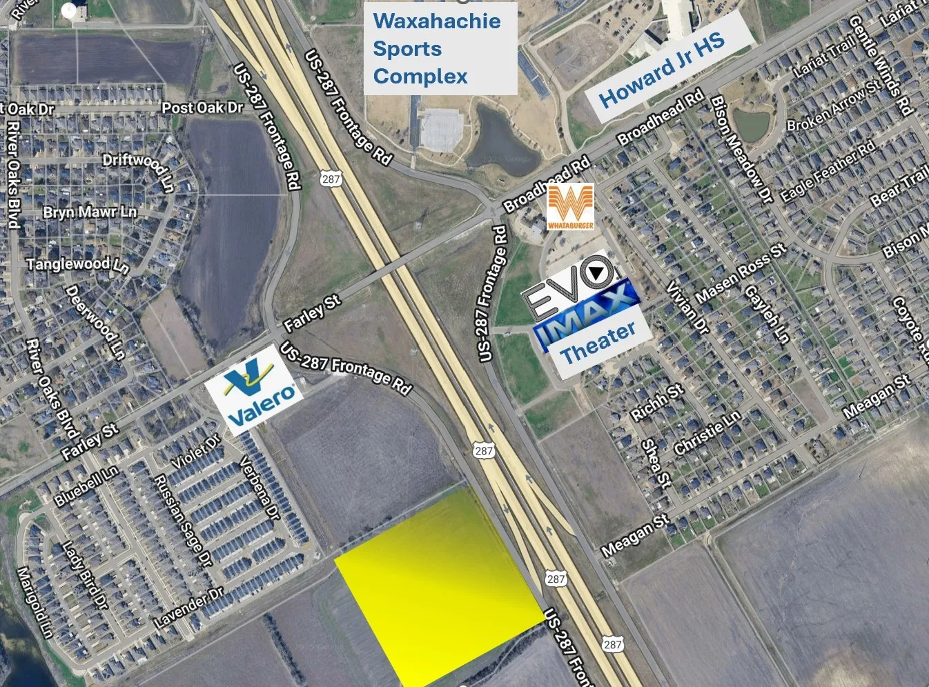 Unimproved Land For Sale in Ellis County , TBD 19 S US-287, Waxahachie, Texas 75165, 0, 0, Garage spaces, 0 Sqft, built in 0, mls#21031252, Real Estate Agent in Waxahachie, Homes For Sale in Ellis county, Homes For Sale in Waxahachie, Realtor in Waxahachie Texas, Real Estate Brokerage Independent Realty Texas, Luminita Cordes Realtor