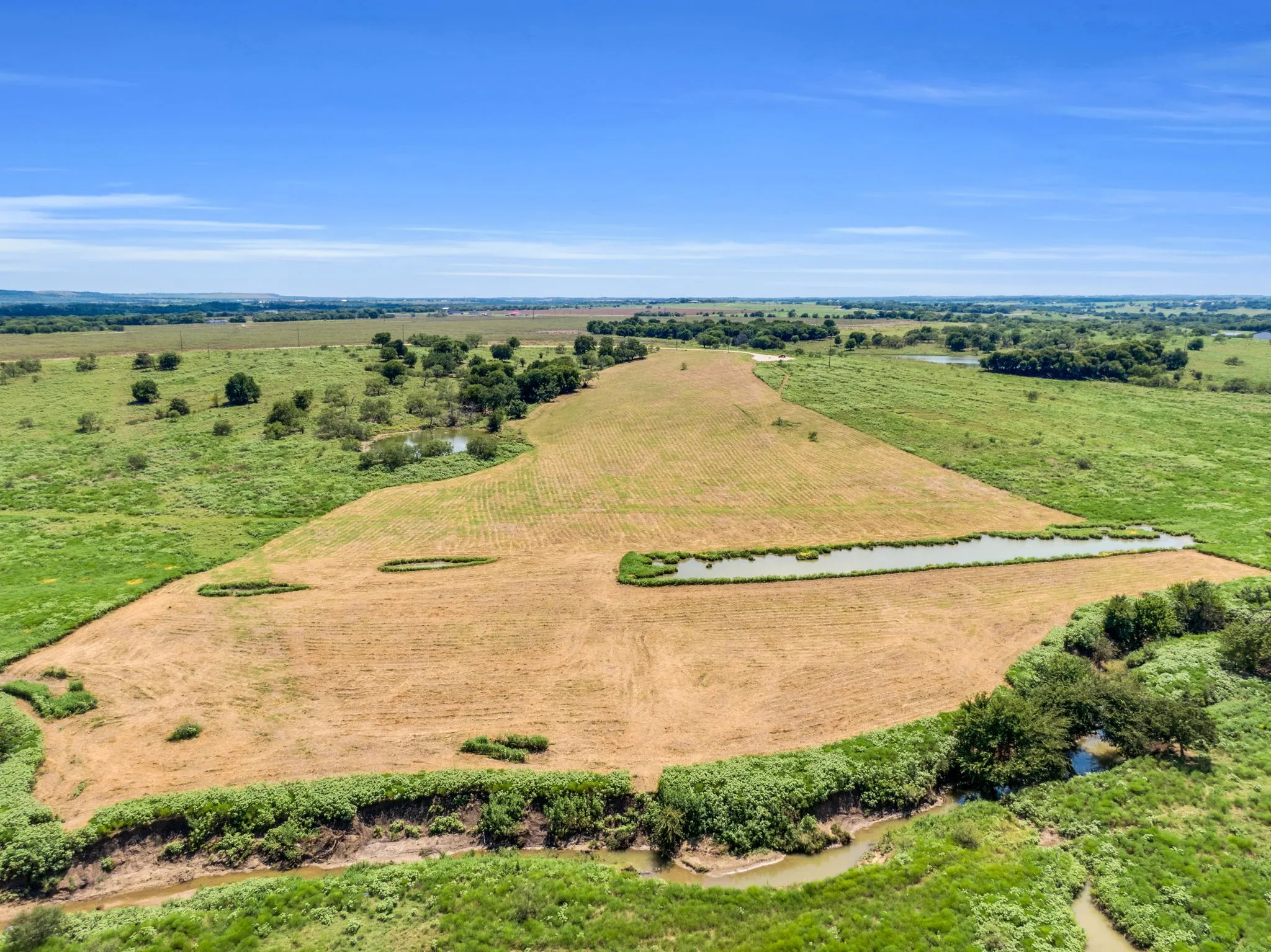 Overview of rural landscape close up from the back of the property