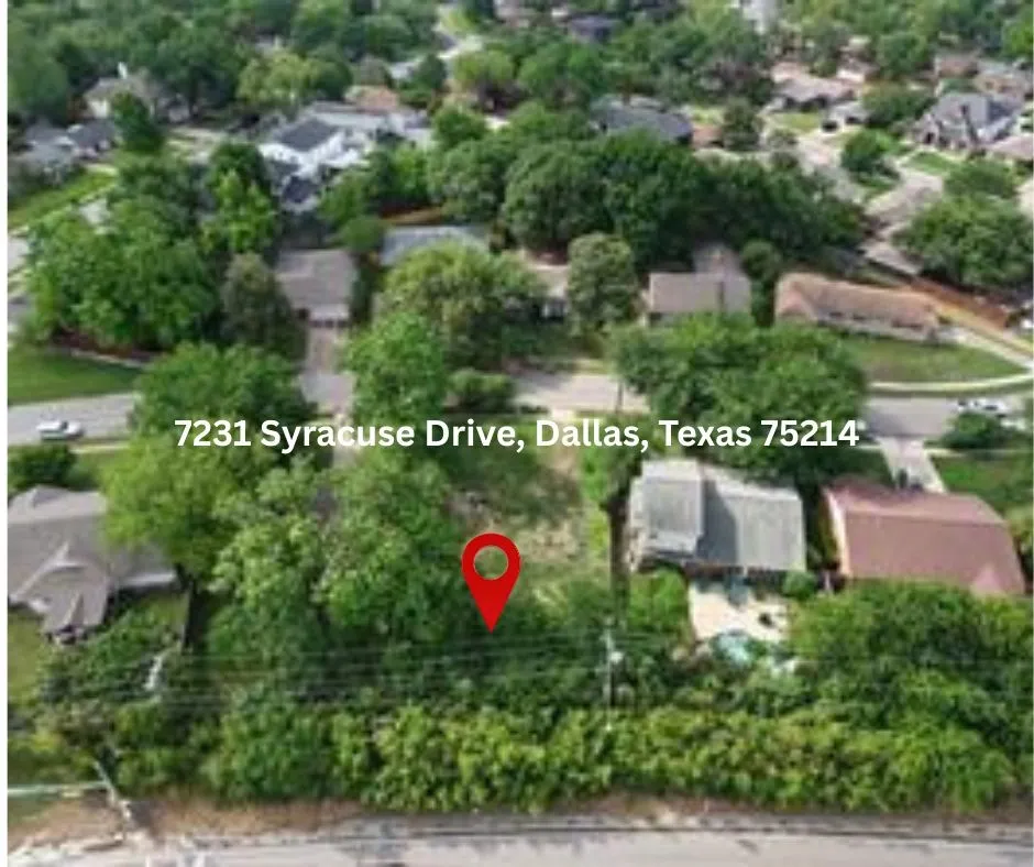 Unimproved Land For Sale in Dallas County , 7231 Syracuse Drive, Dallas, Texas 75214, 0, 0, Garage spaces, 0 Sqft, built in 1958, Price $550,000, mls#21032571, Real Estate Agent in Dallas, Homes For Sale in Dallas county, Homes For Sale in Dallas, Realtor in Dallas Texas, Real Estate Brokerage Independent Realty Texas, Luminita Cordes Realtor