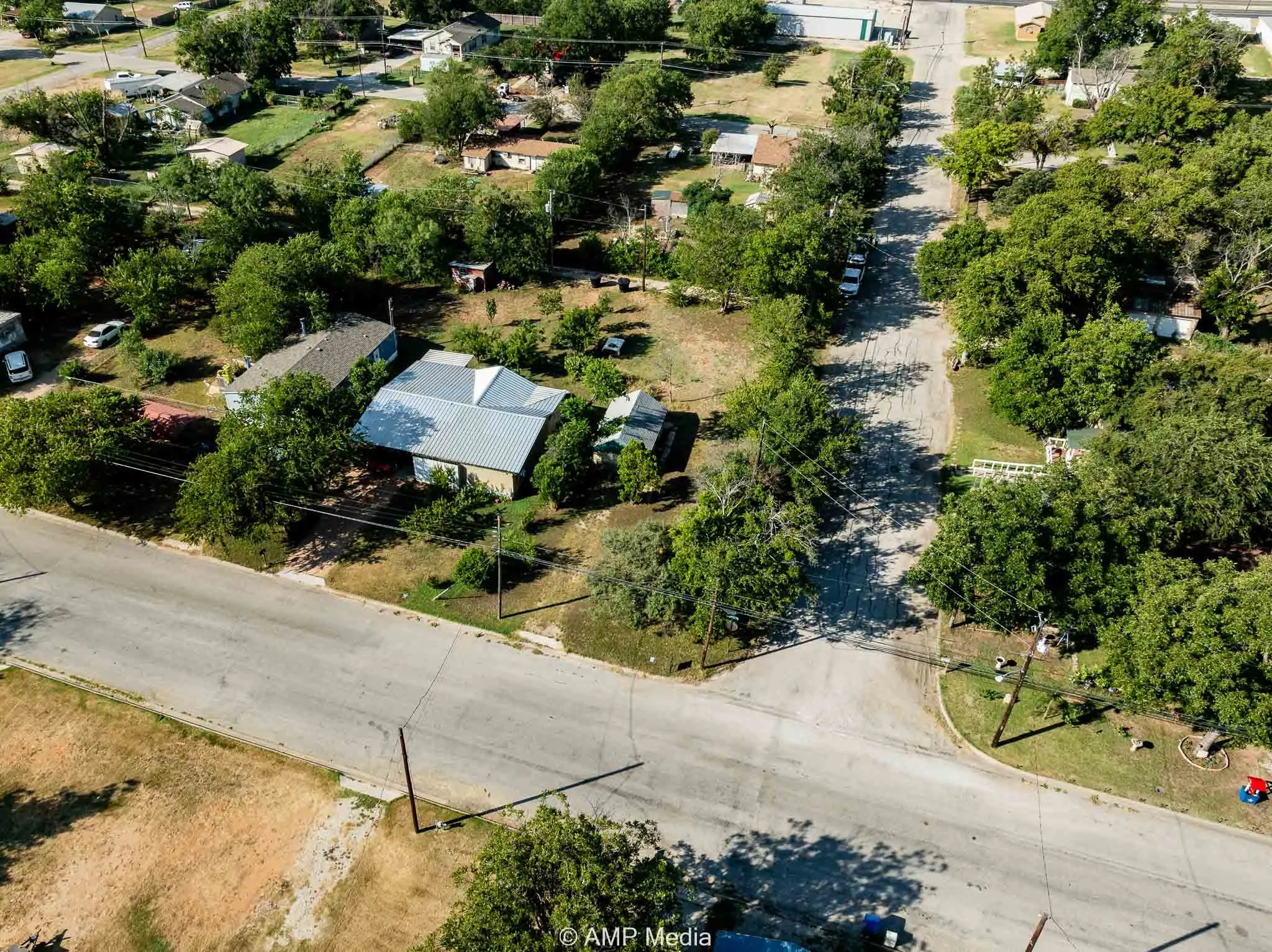 Aerial view of residential area