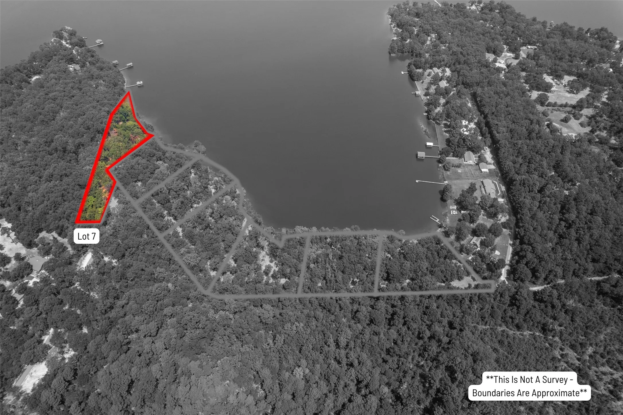 Map / location featuring property parcel outlined