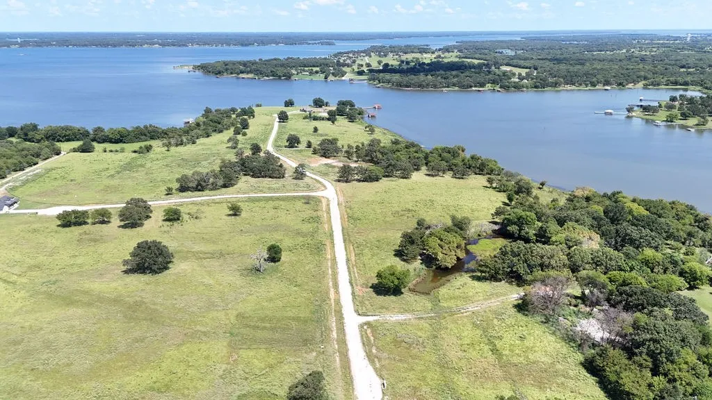 Drone / aerial view of a nearby body of water