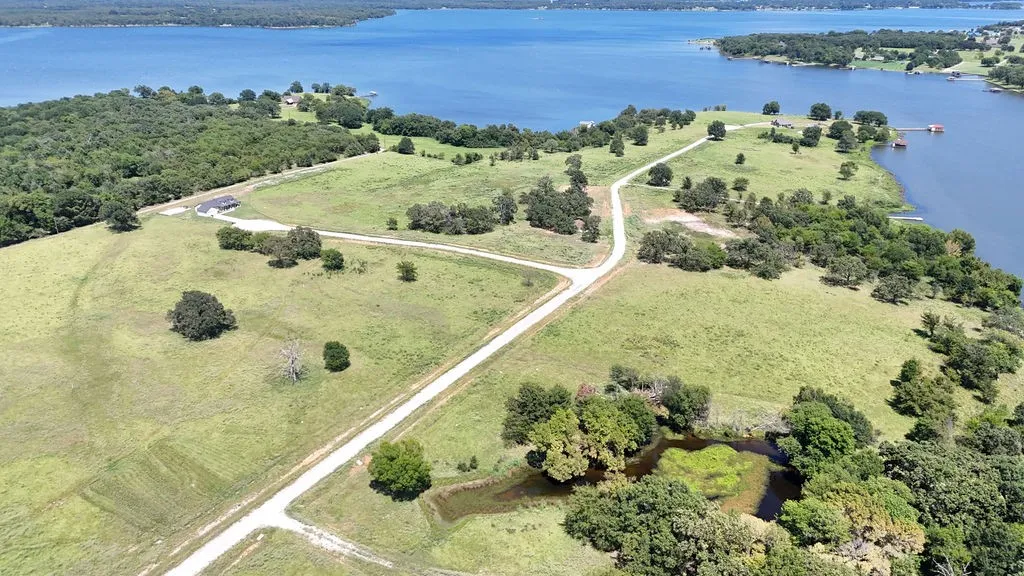 Drone / aerial view of a large body of water
