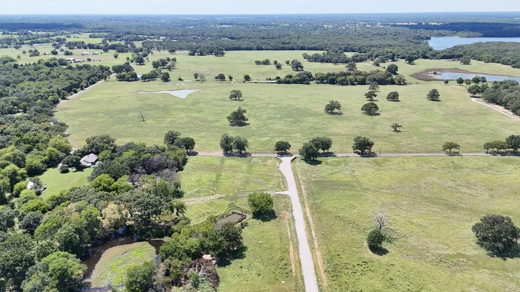 Aerial view of sparsely populated area