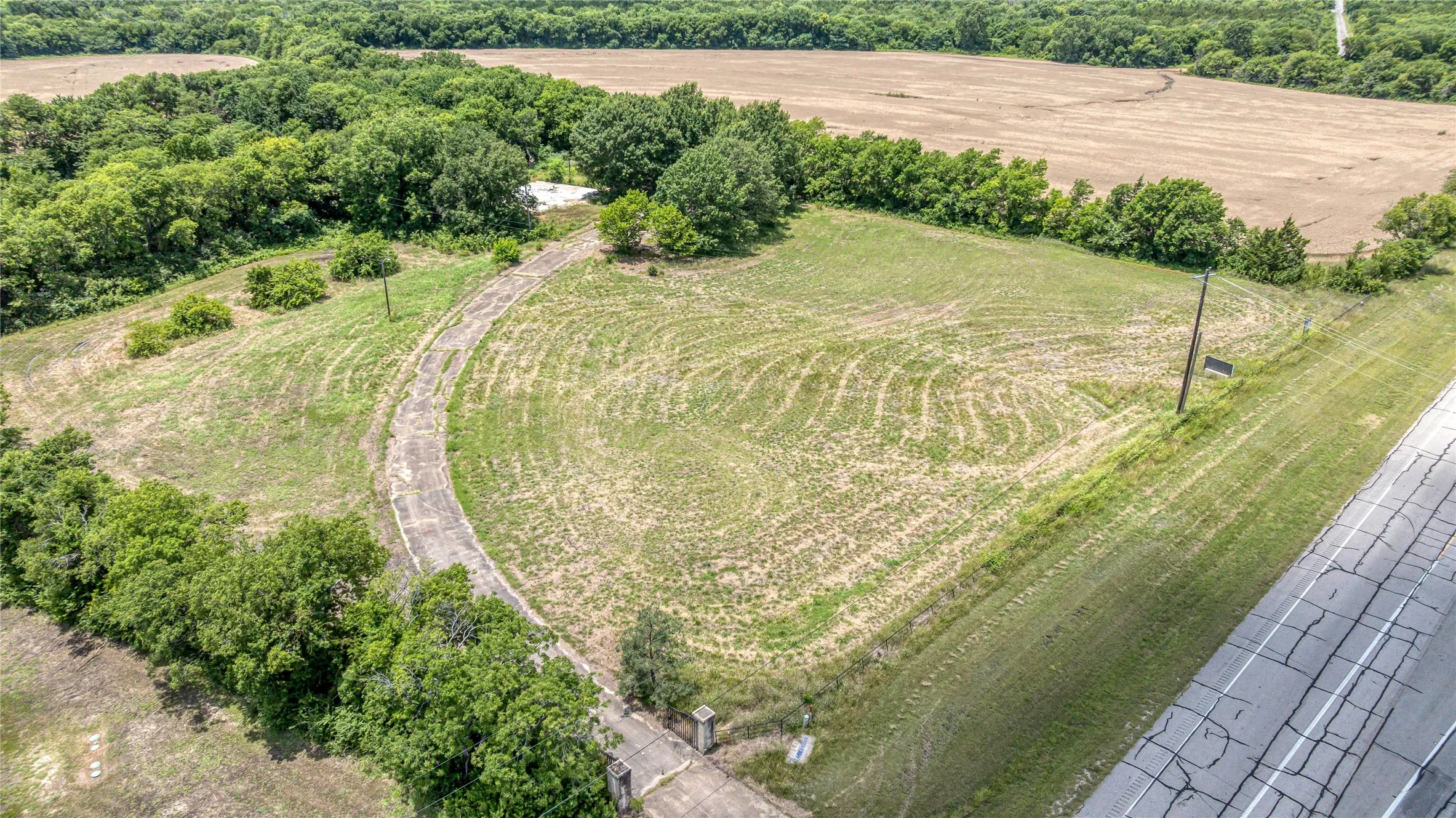 Overview of rural landscape with abundant farmland