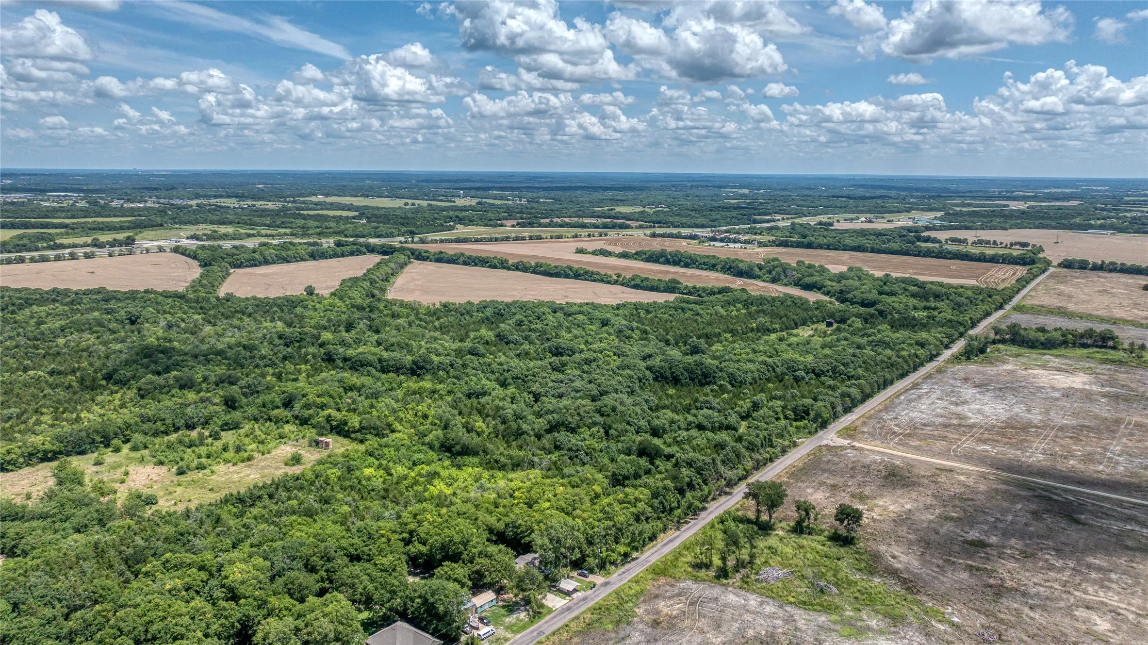 View of rural area with extensive farmland