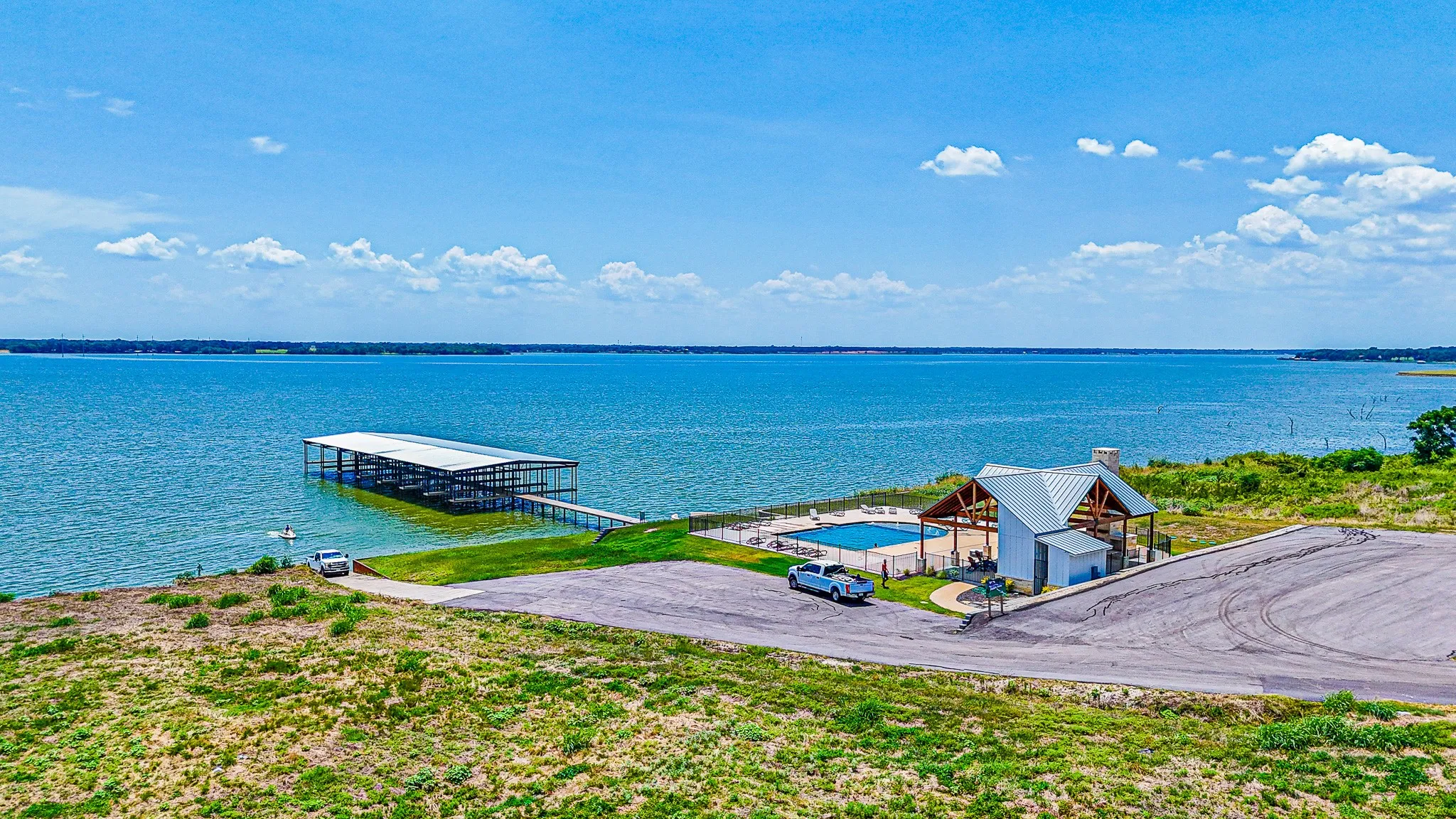 Dock featuring a water view
