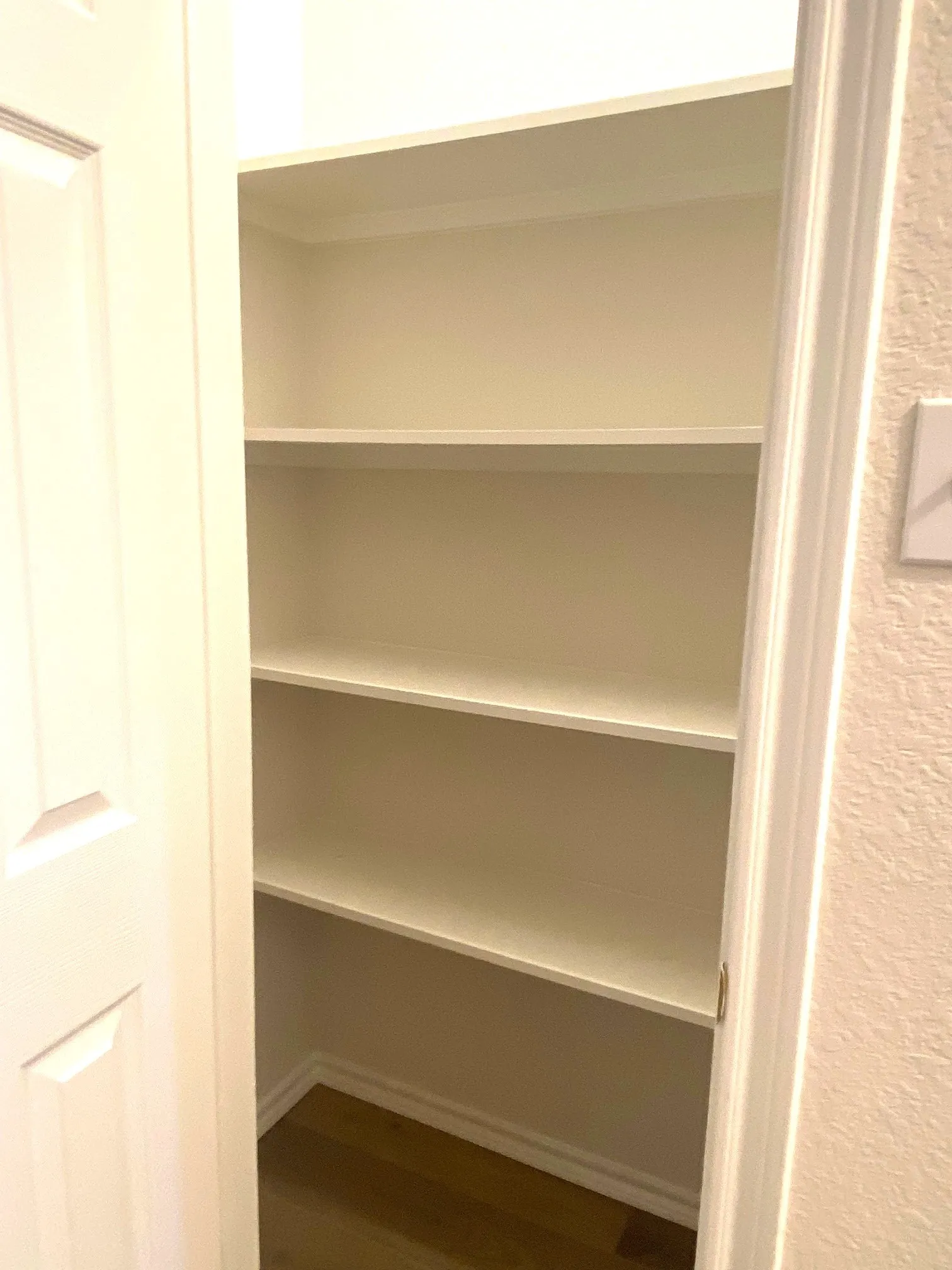 Hall closet for storage.