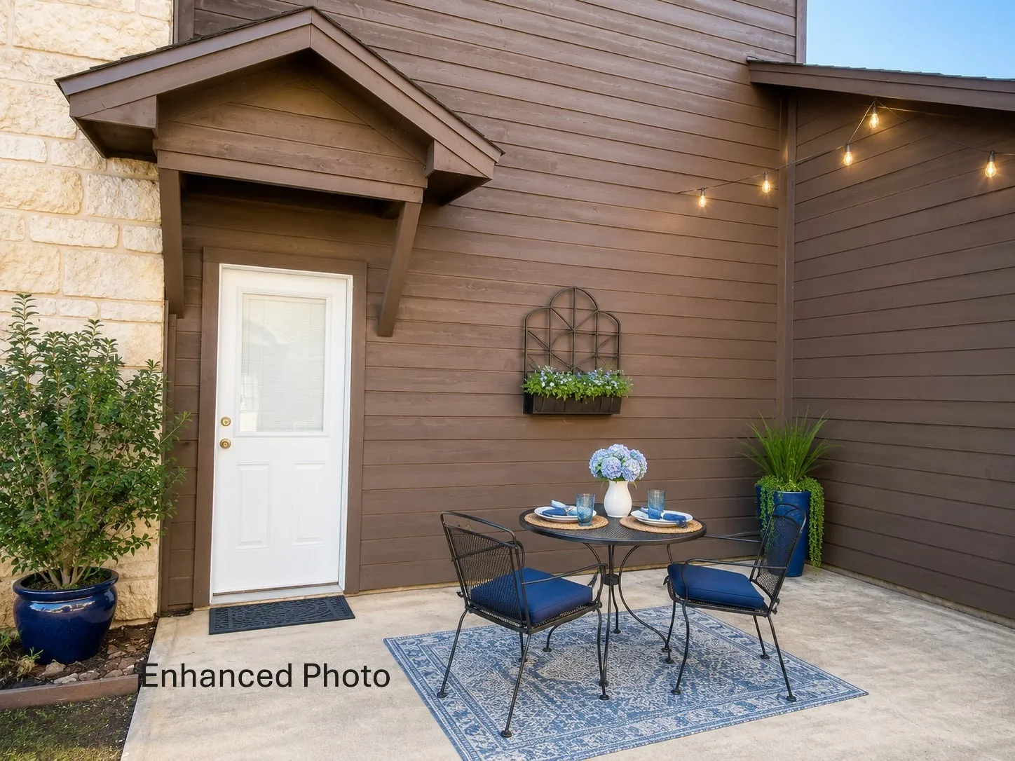 Side patio for a morning breakfast!