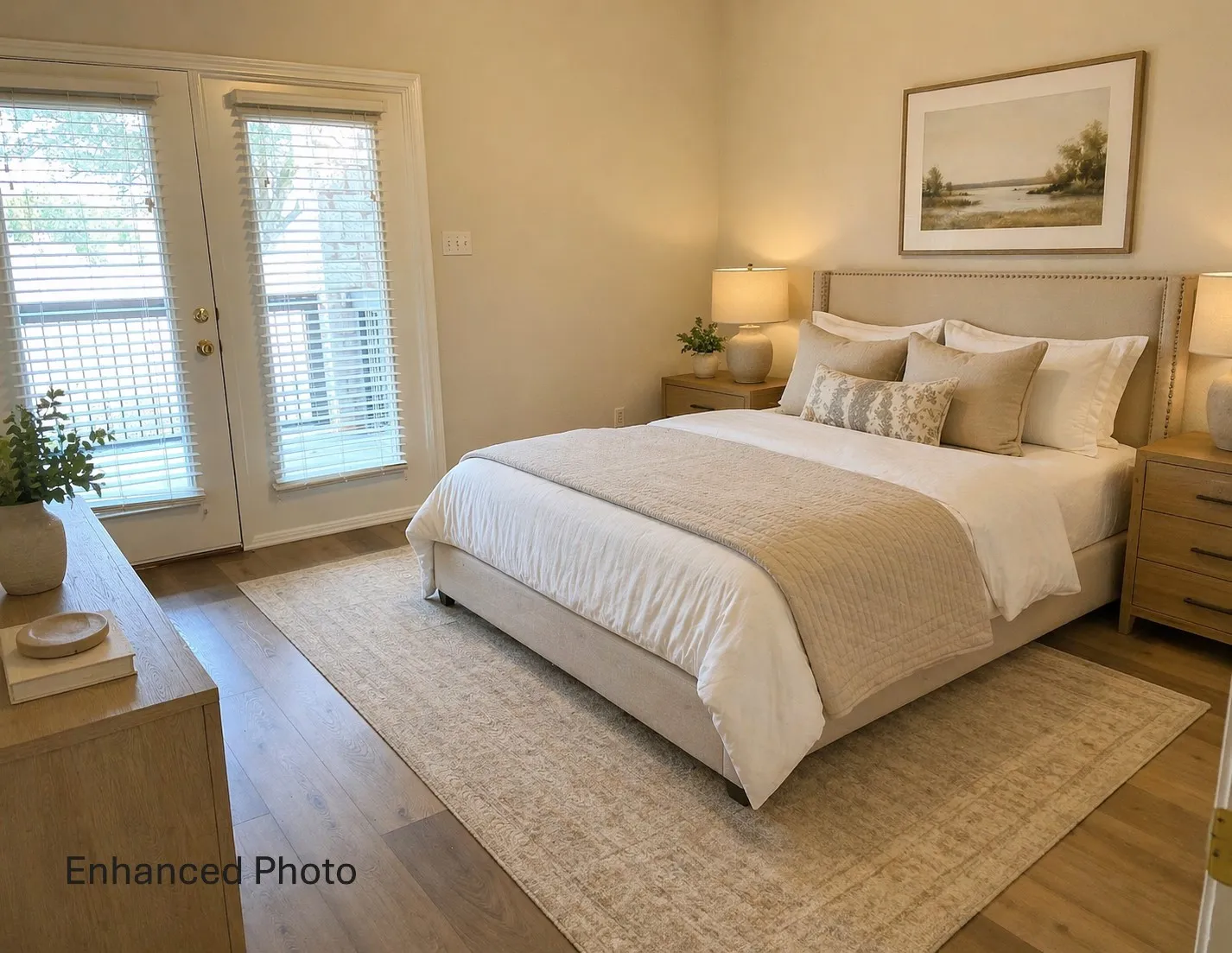 Master bedroom with access to back patio.