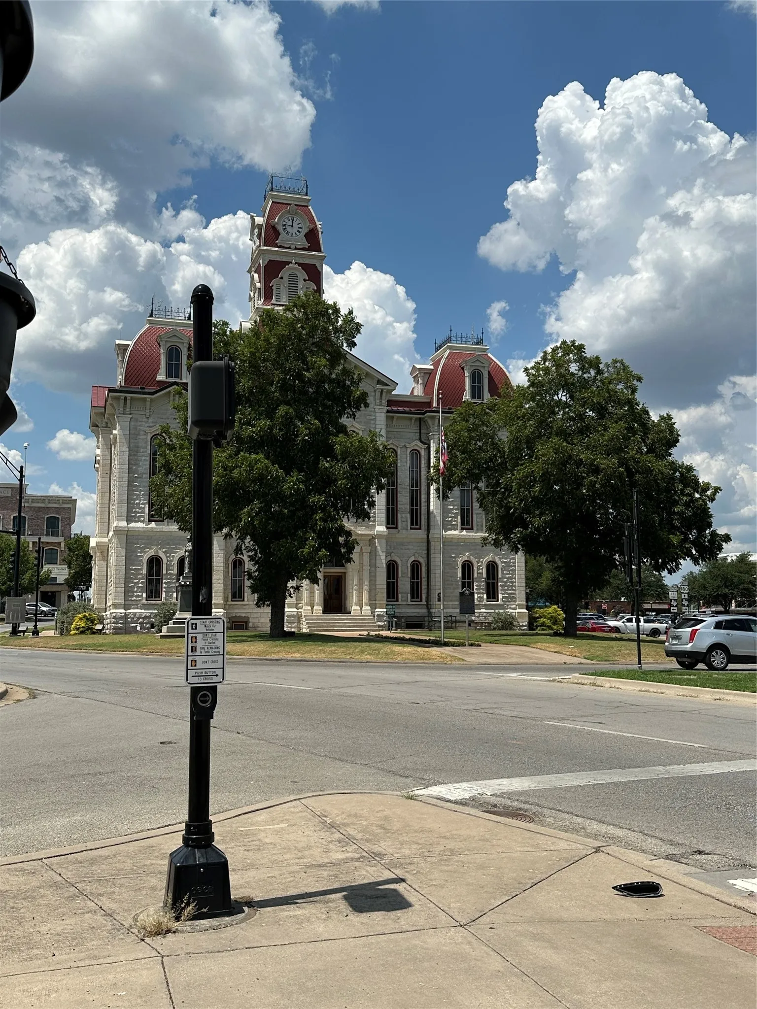 View from front door of Parker County courthouse