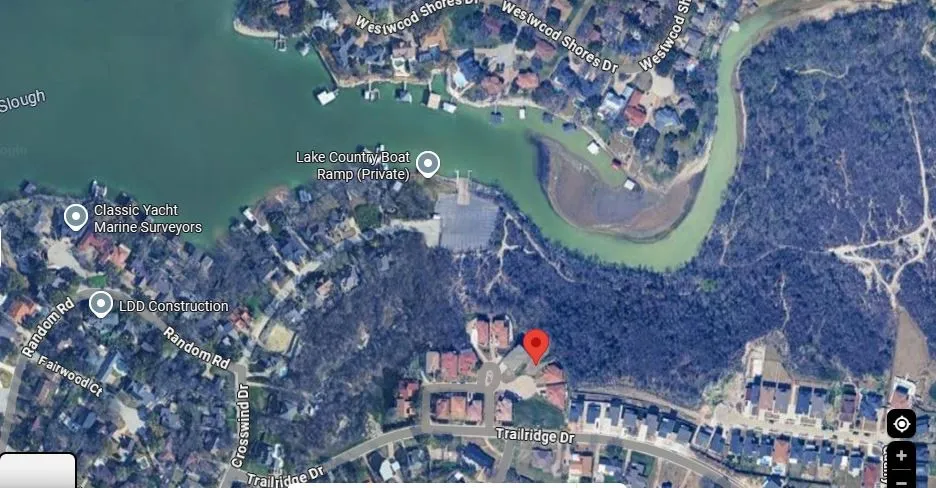 Aerial map of property and surrounding area