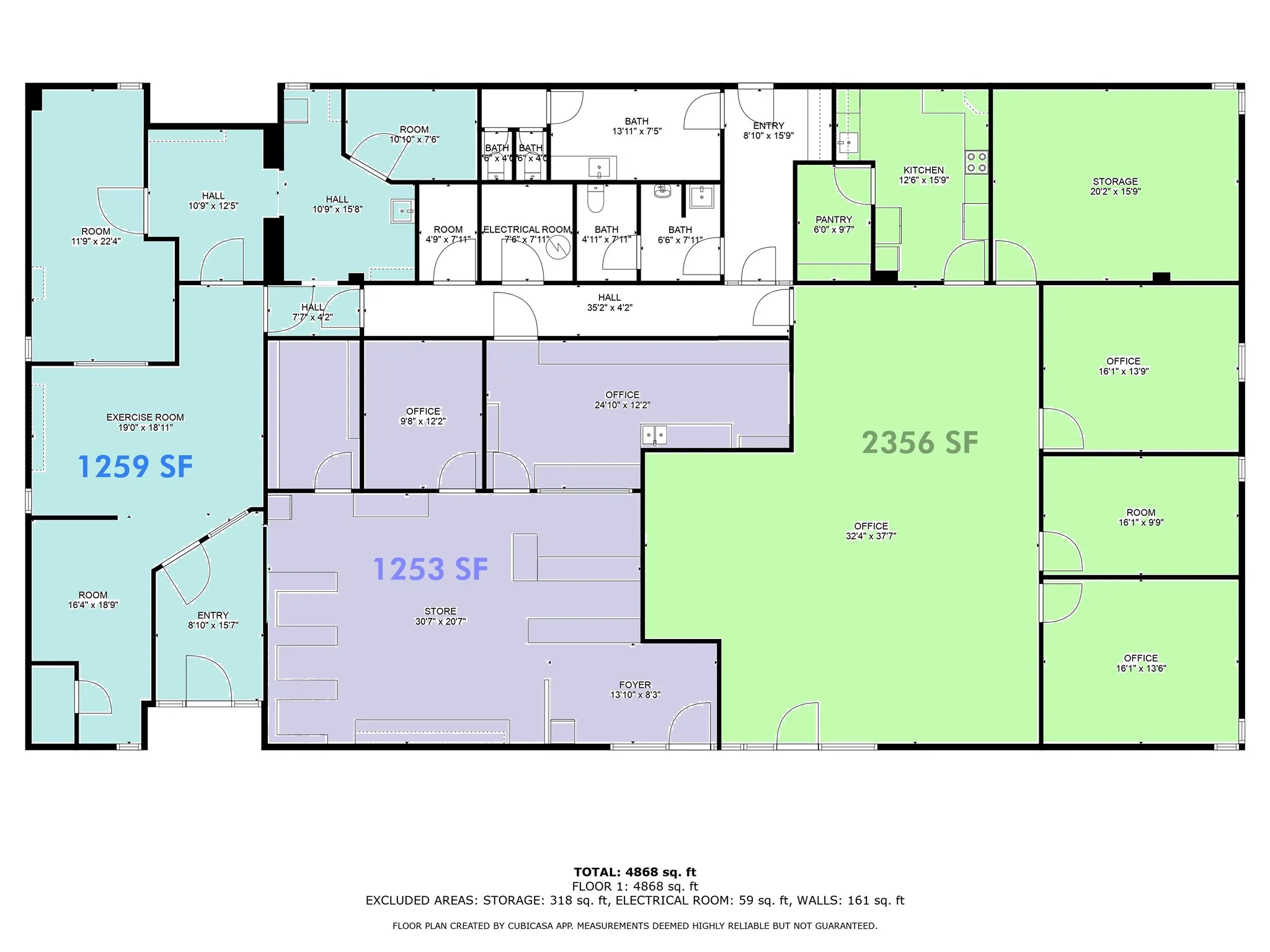 Potential subdivision of sqft into three spaces