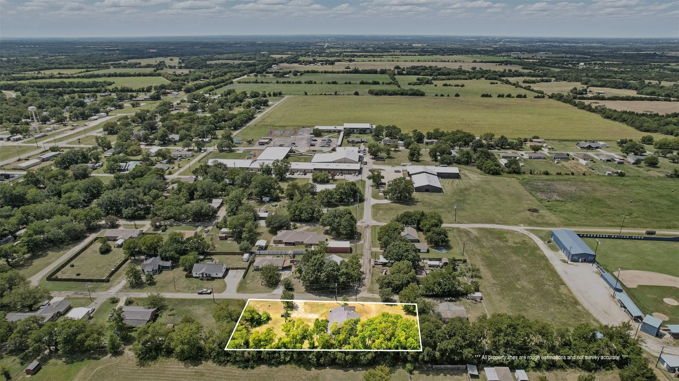 View of property location with property parcel outlined