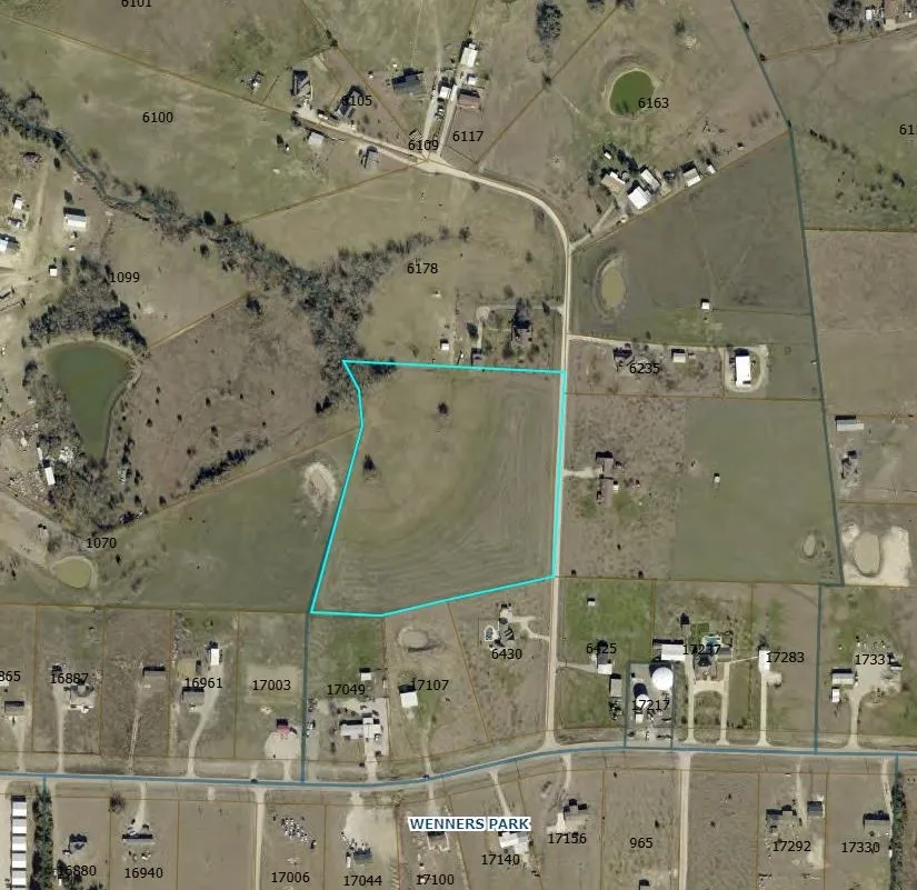 Aerial overview of property's location with property parcel outlined per Collin CAD