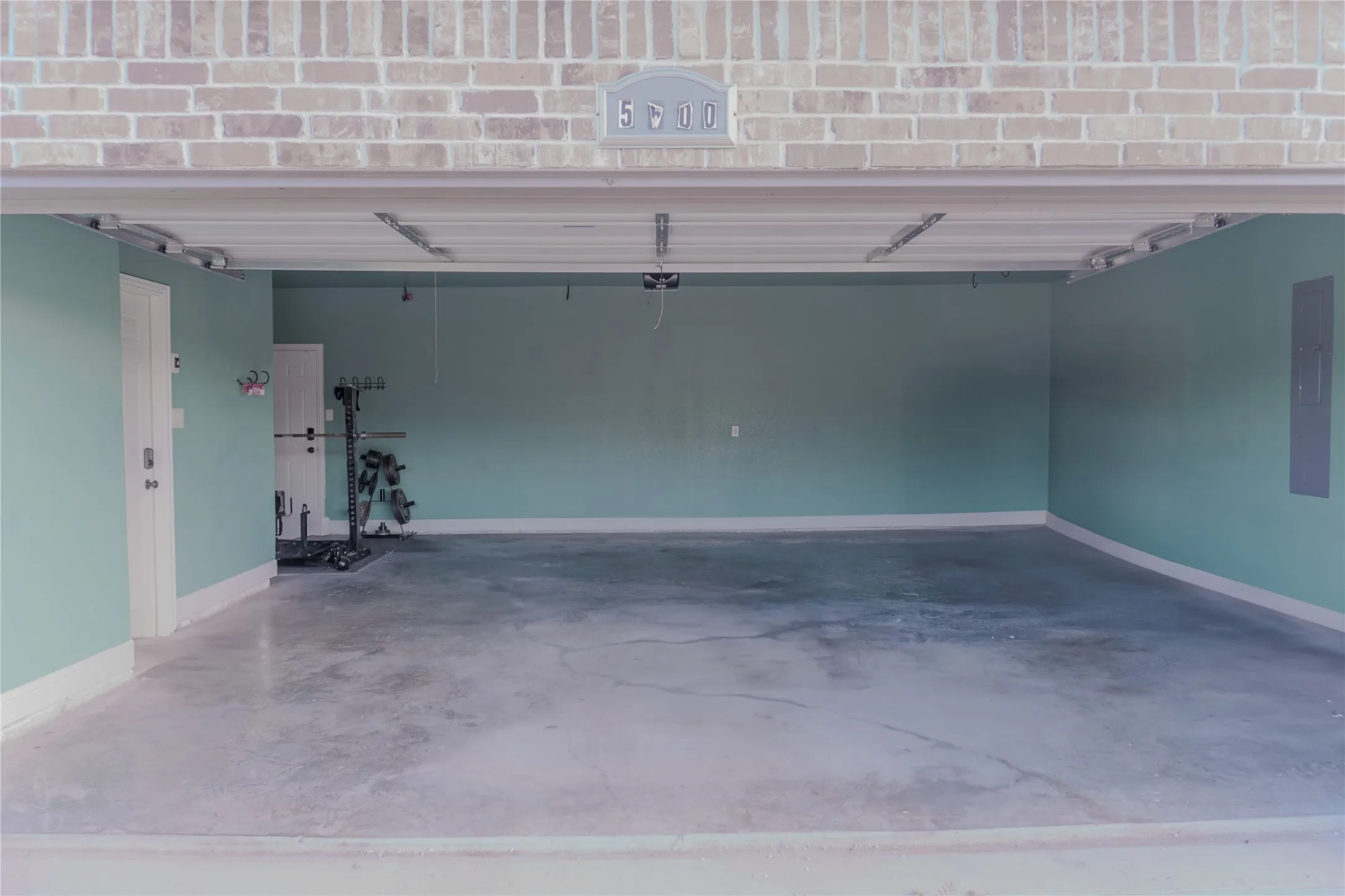 Back Door to go out to backyard, Inlet used for workout equipment