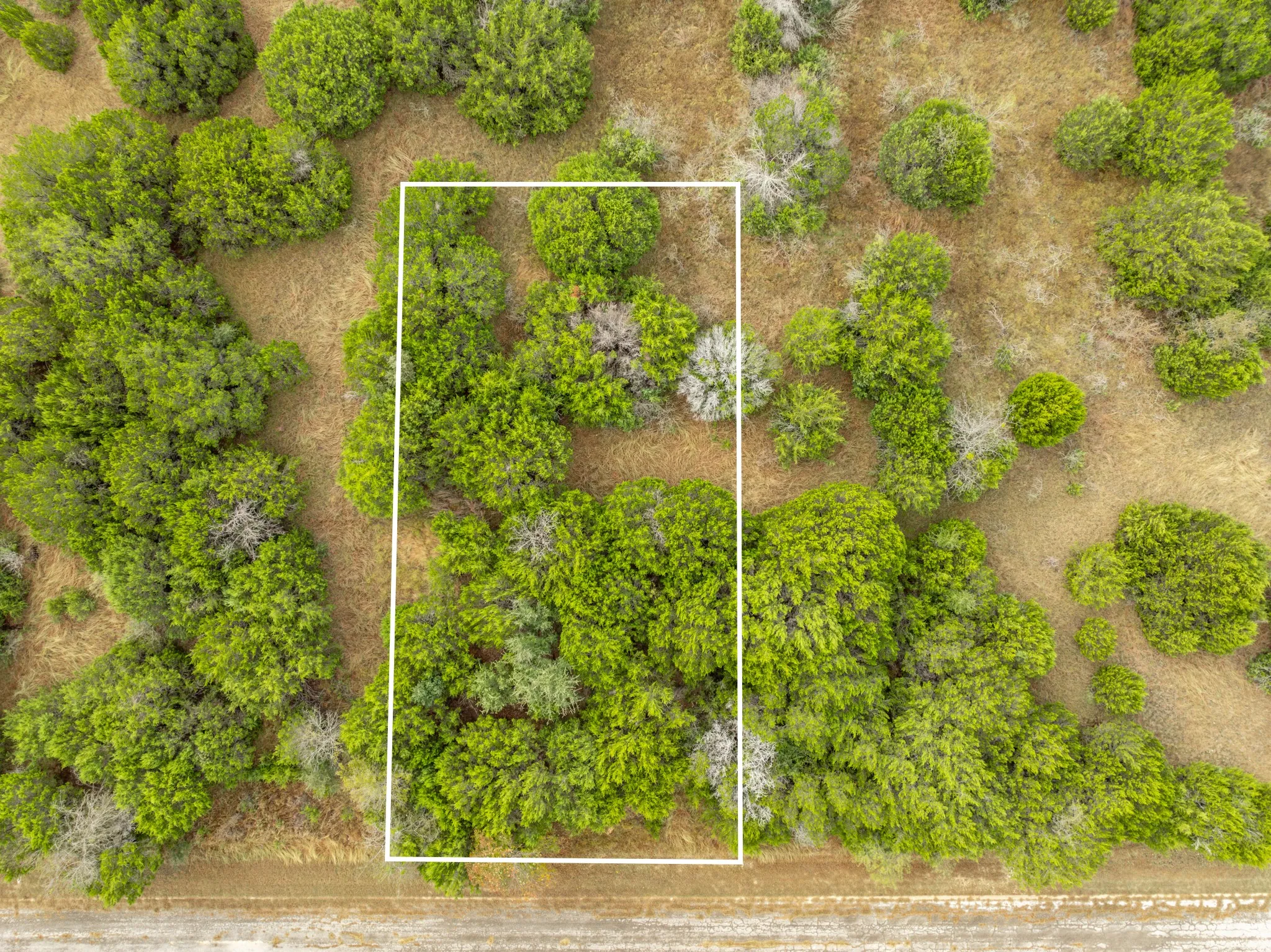 Aerial overview of property's location featuring property parcel outlined