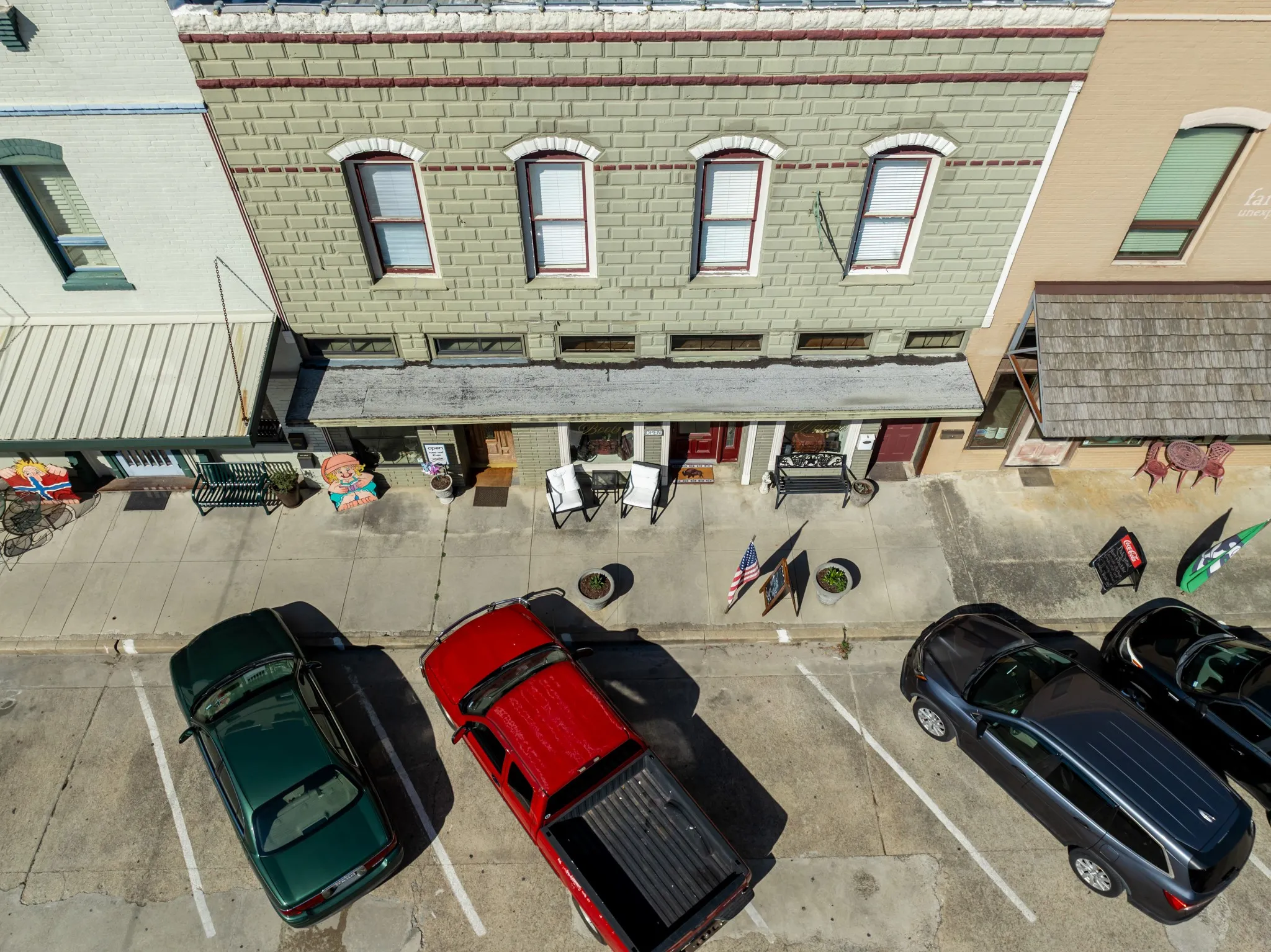 View of uncovered parking lot