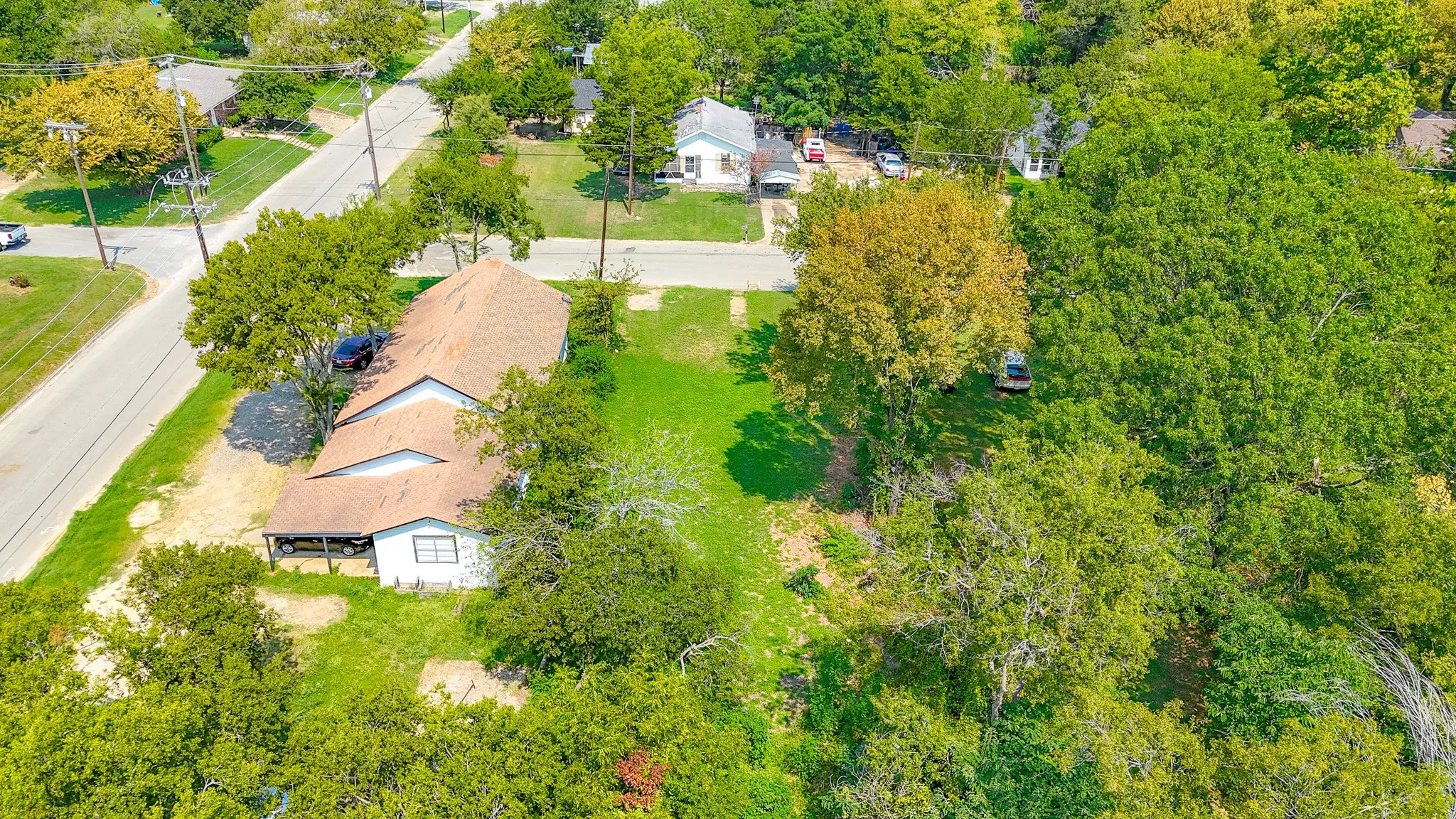 View from above of property