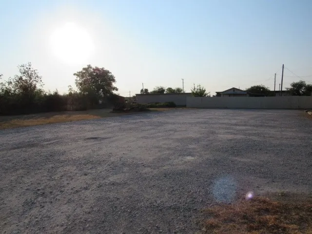 Large parking area.