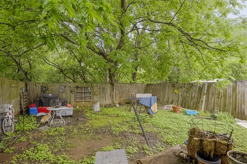 Right Unit View of fenced backyard