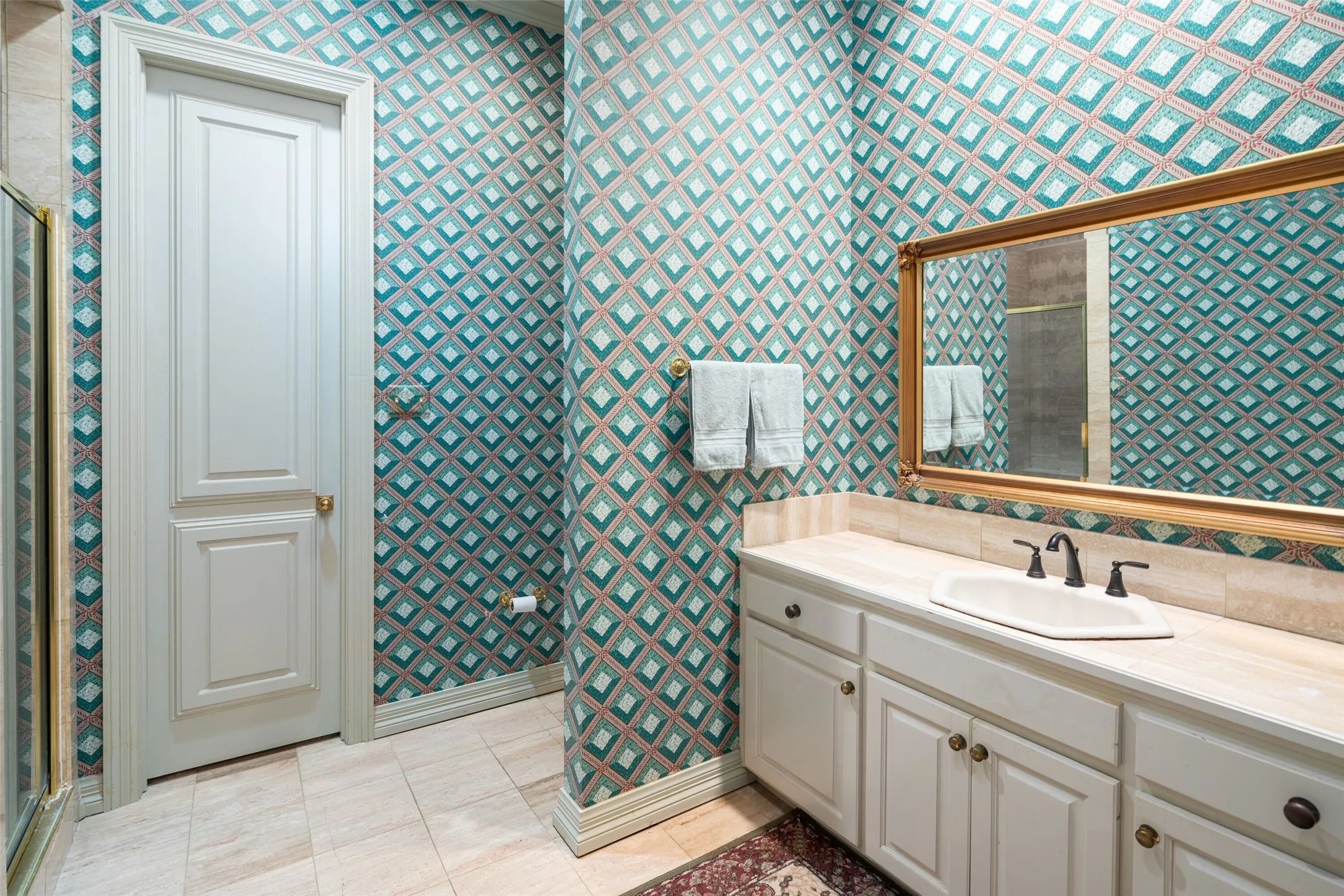 Separate full bath with shower and large walk in closet.