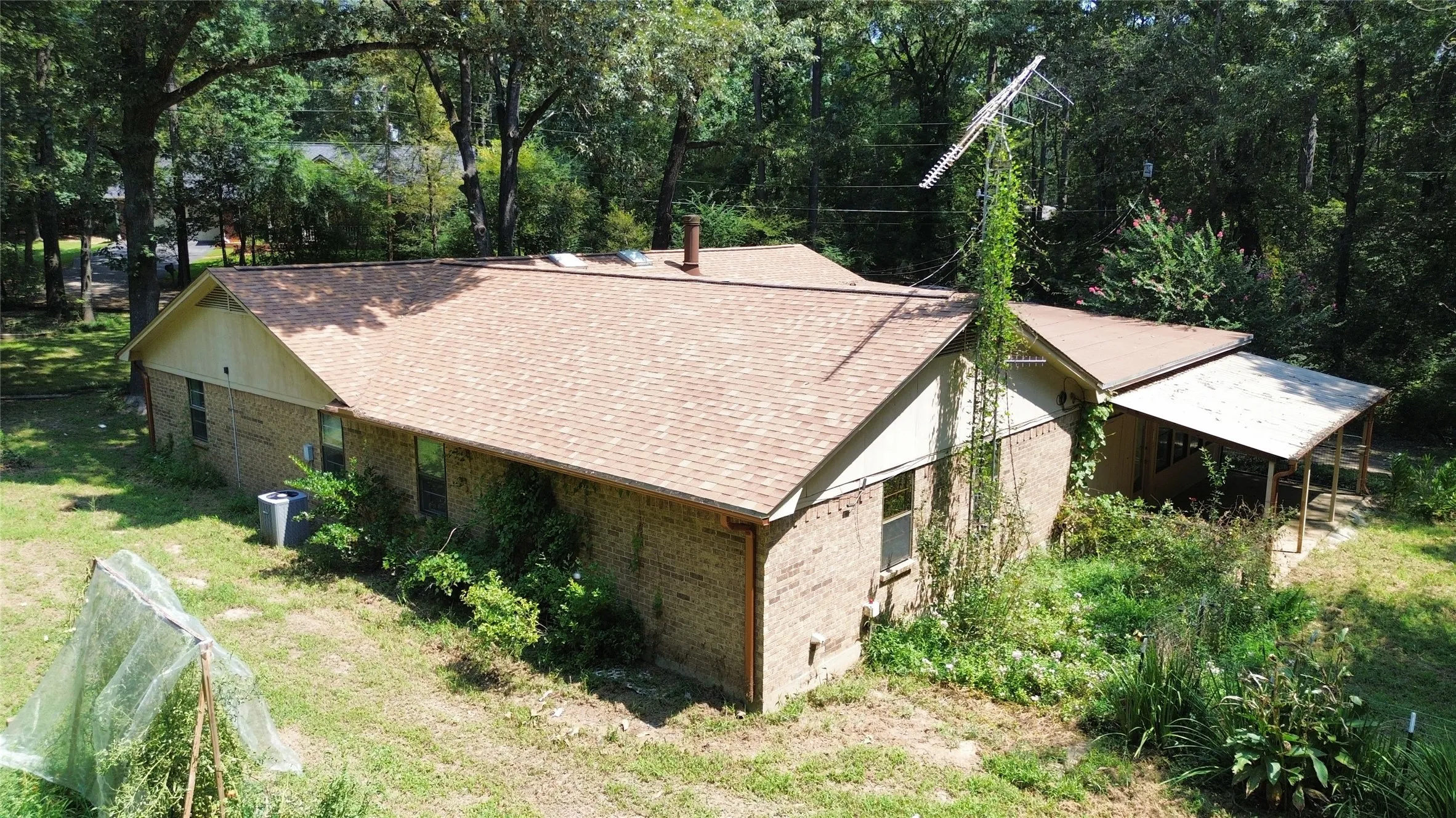 View from above of property