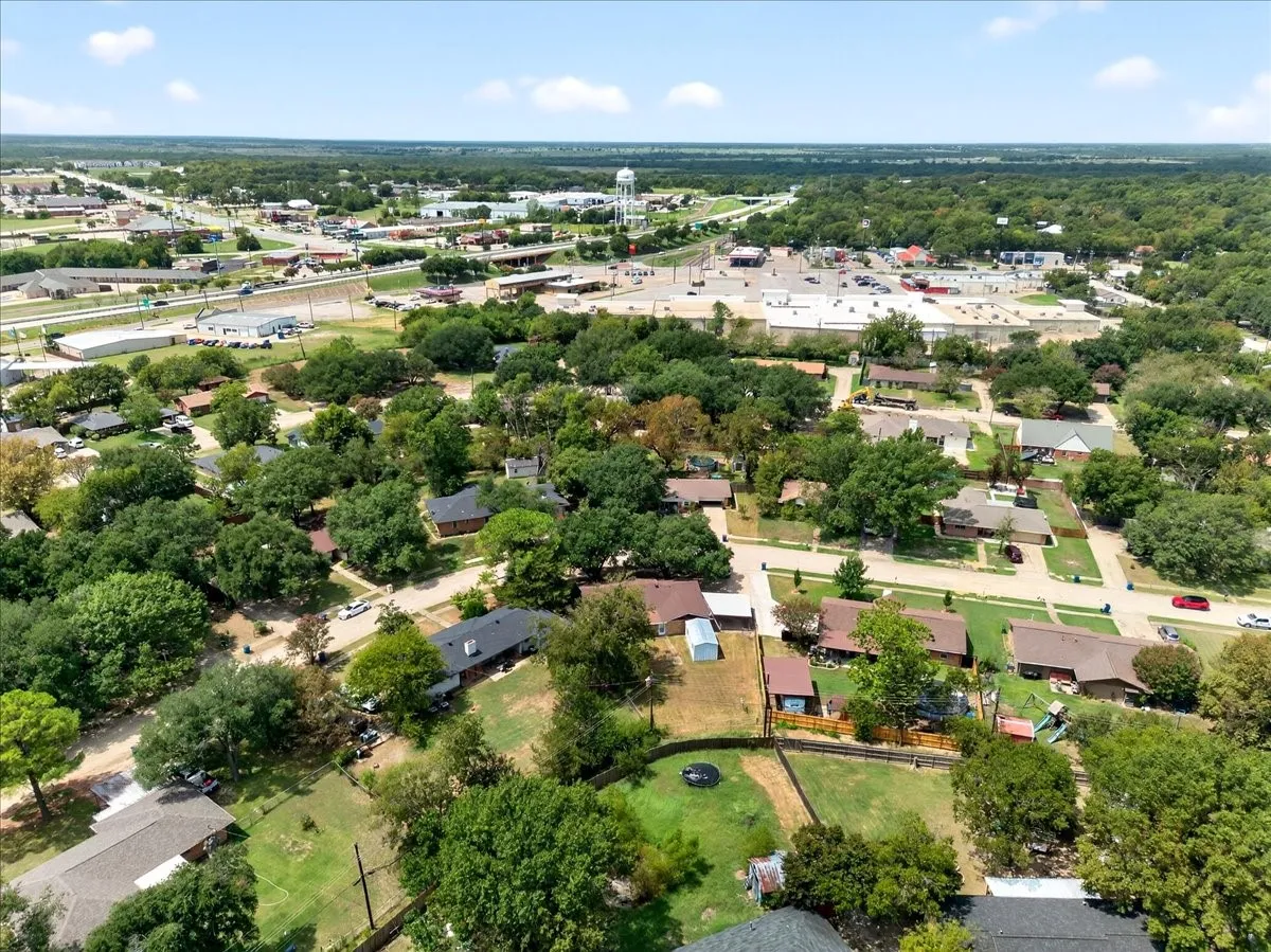 Aerial view of residential area
