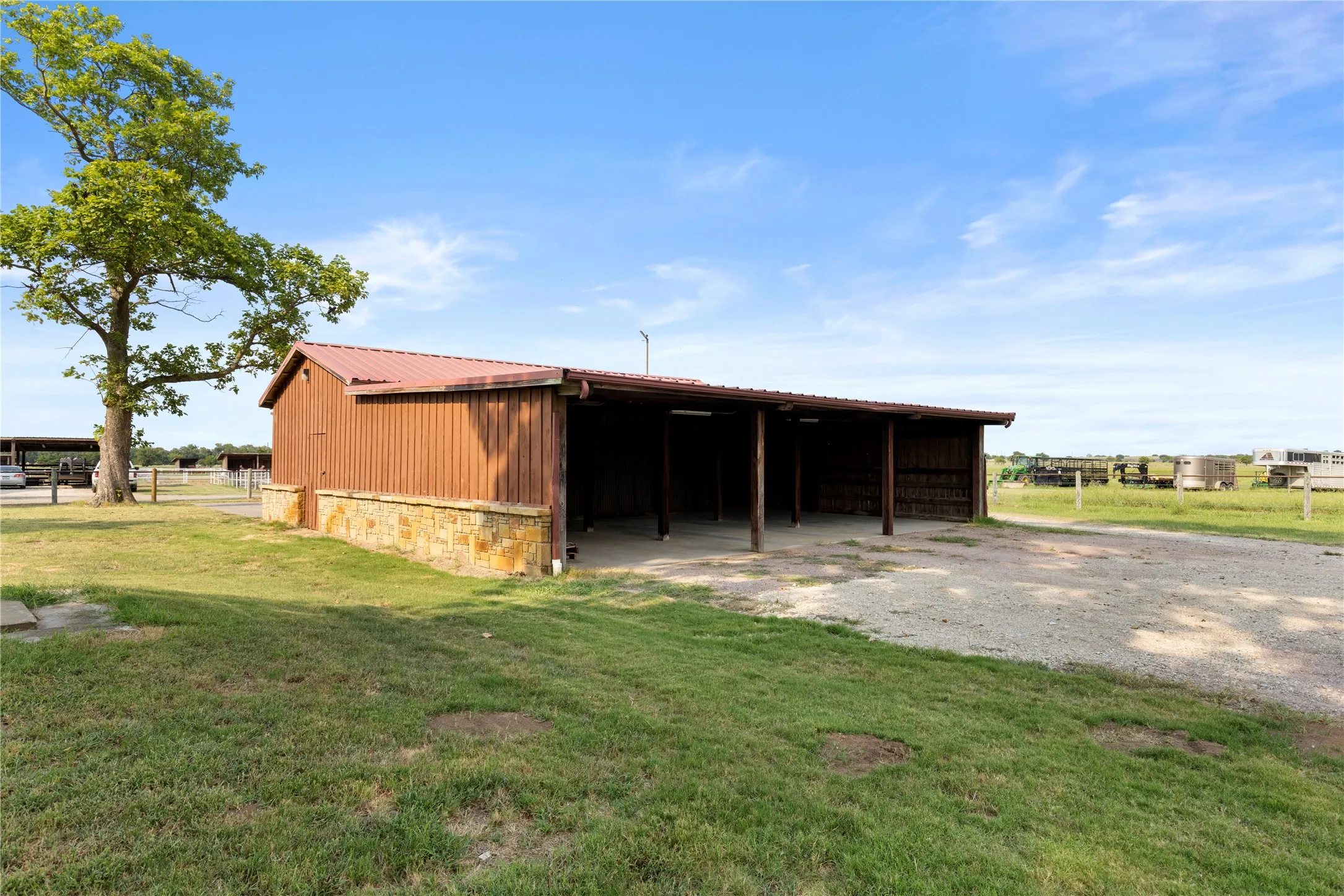 View of pole building