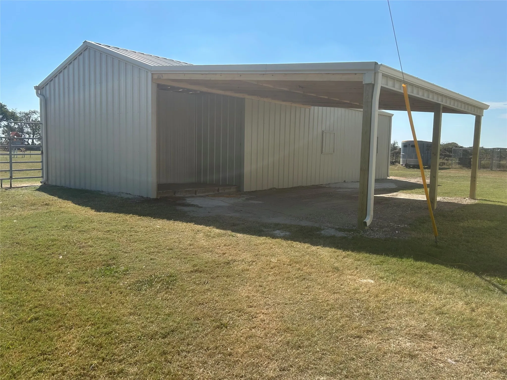 View of pole building