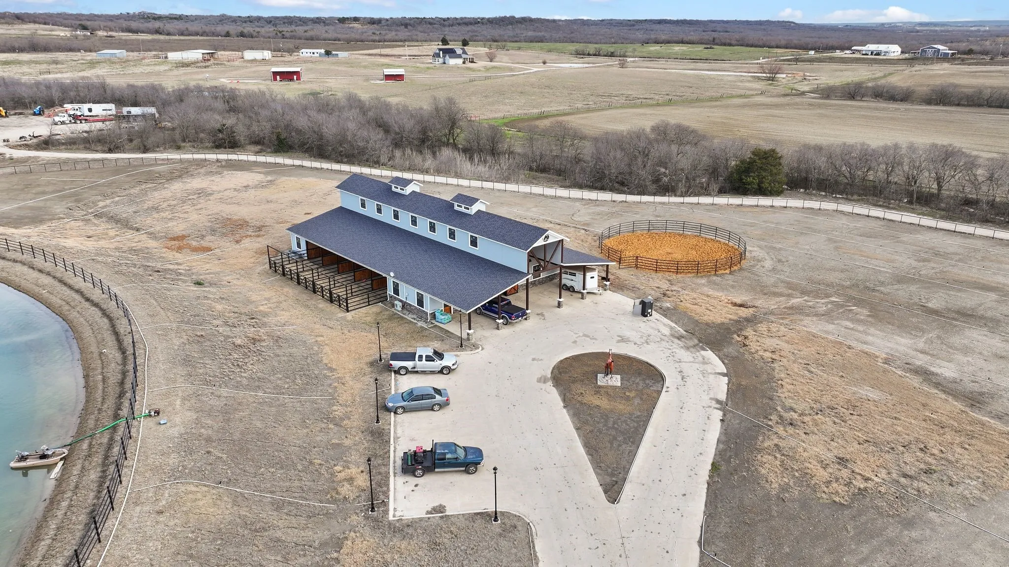 Overview of horse stables