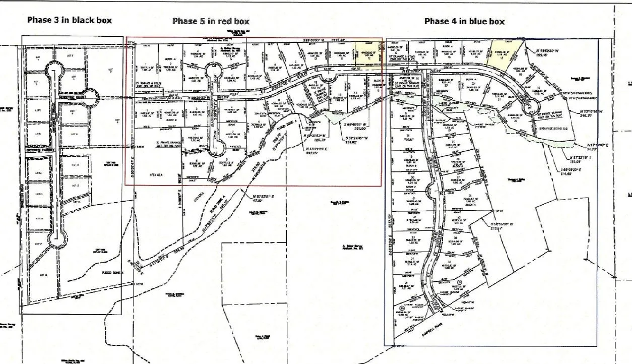 Parcel map Phases 3, 4, & 5