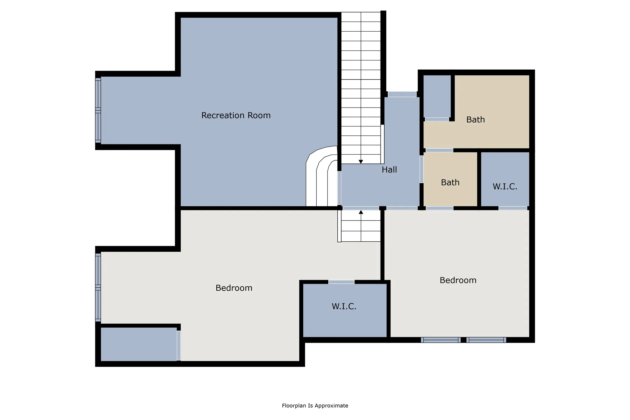 Upstairs floorplan