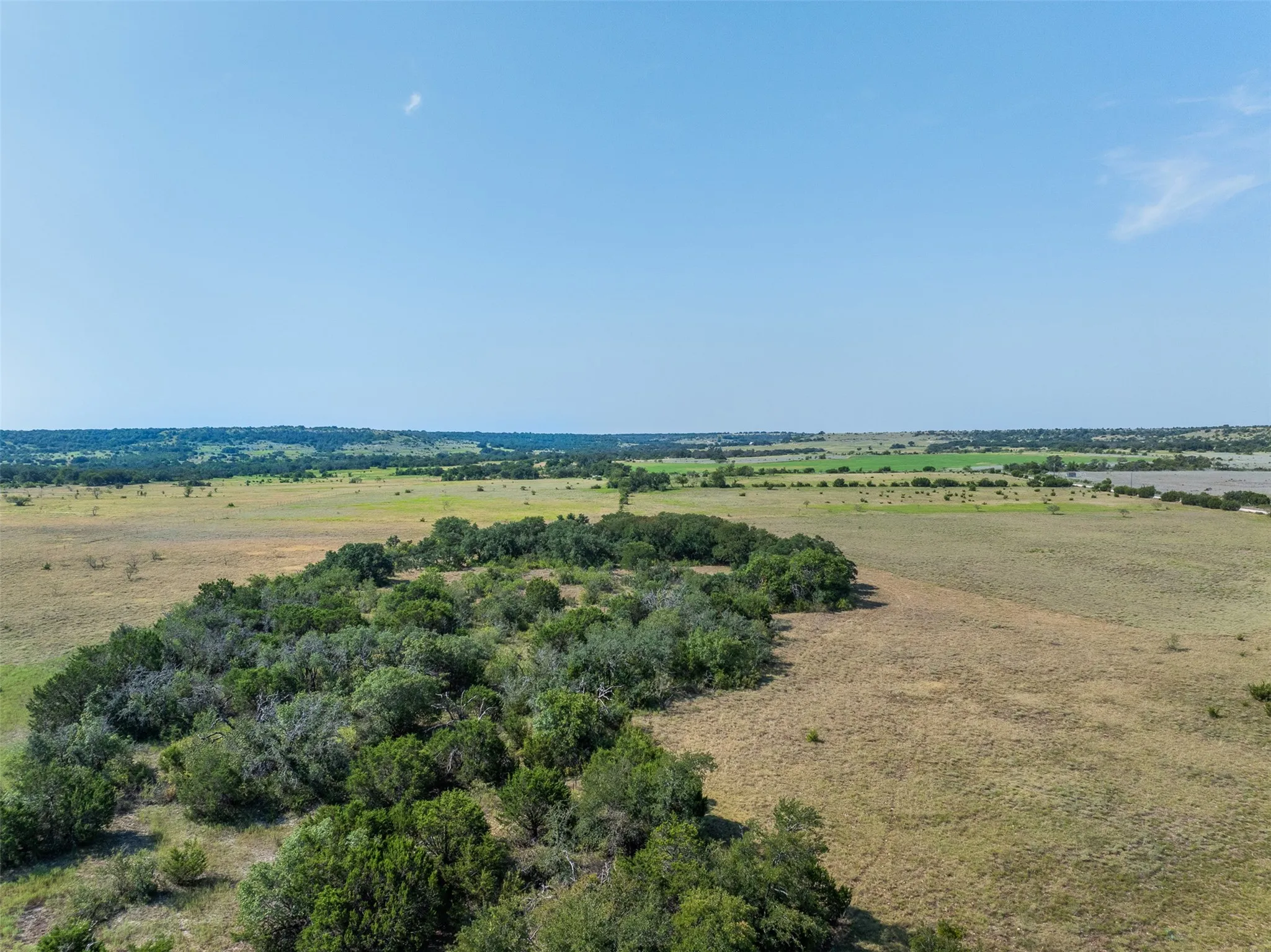 Aerial view of sparsely populated area