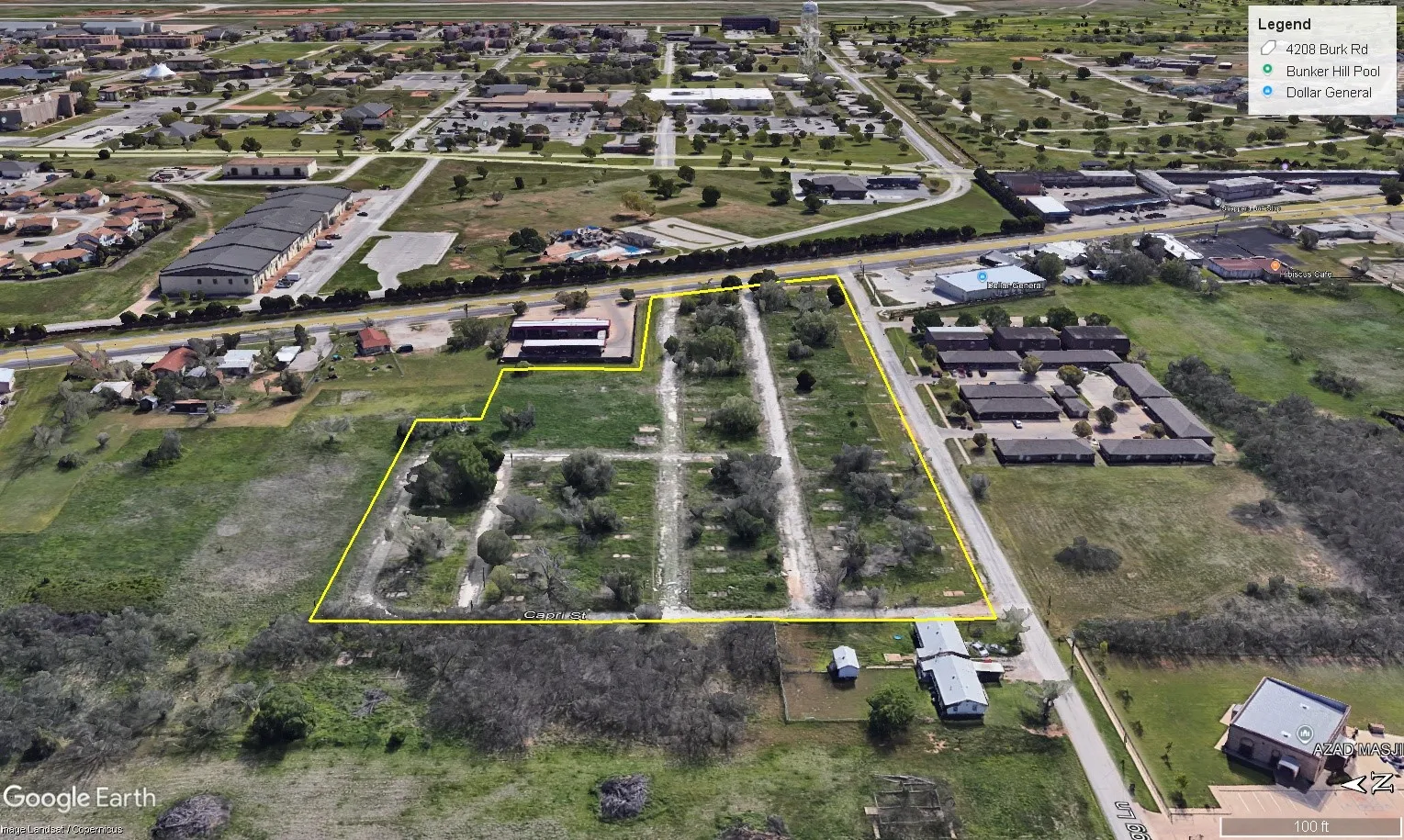 View of property location featuring property boundaries highlighted