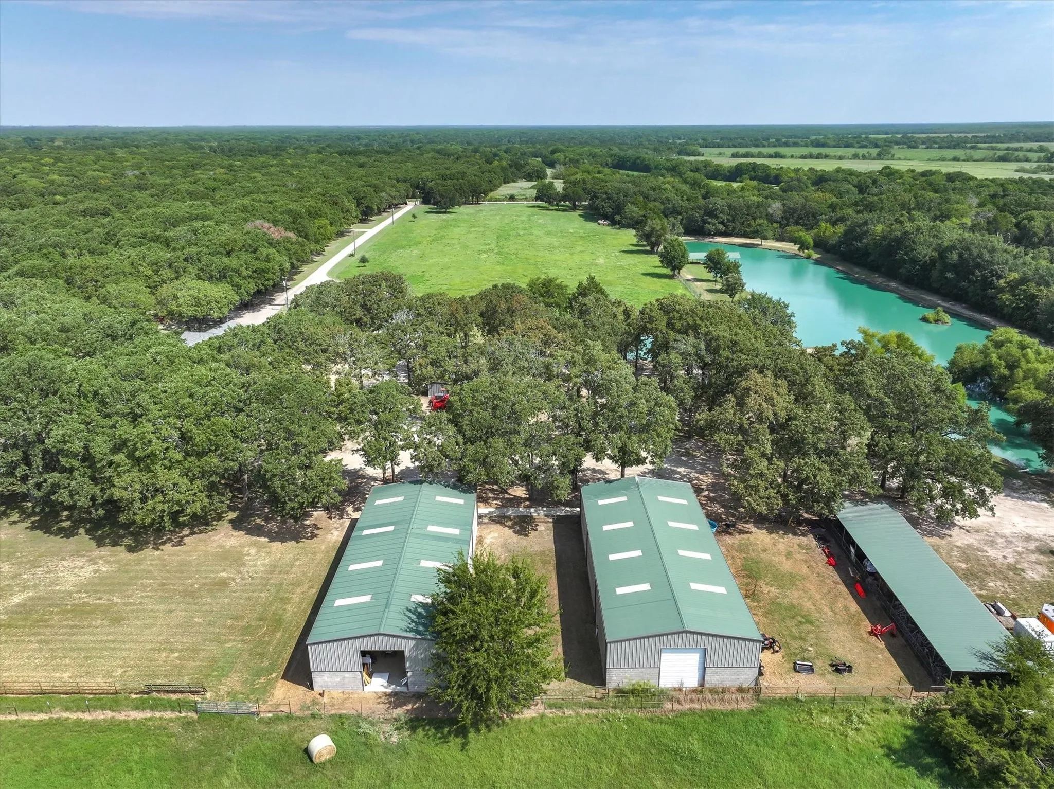 Drone / aerial view of a large body of water