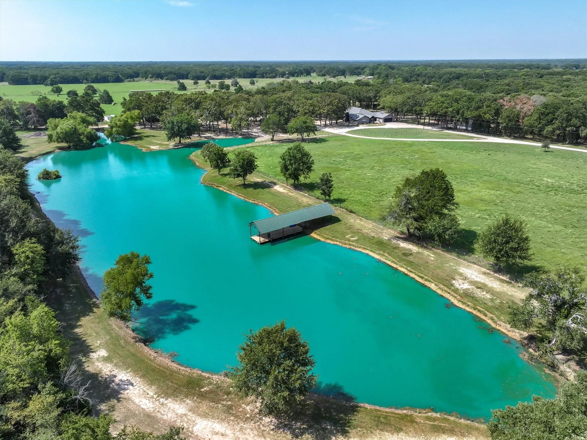 Bird's eye view of a large body of water