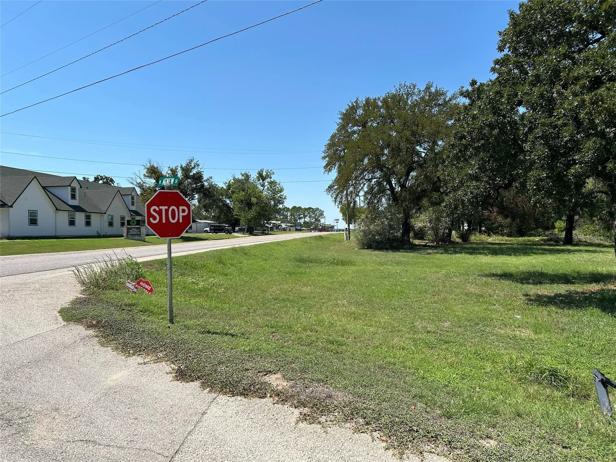 The corner of the property fronts both Highway 114/Rock Island and Agnew.  Great visibility!