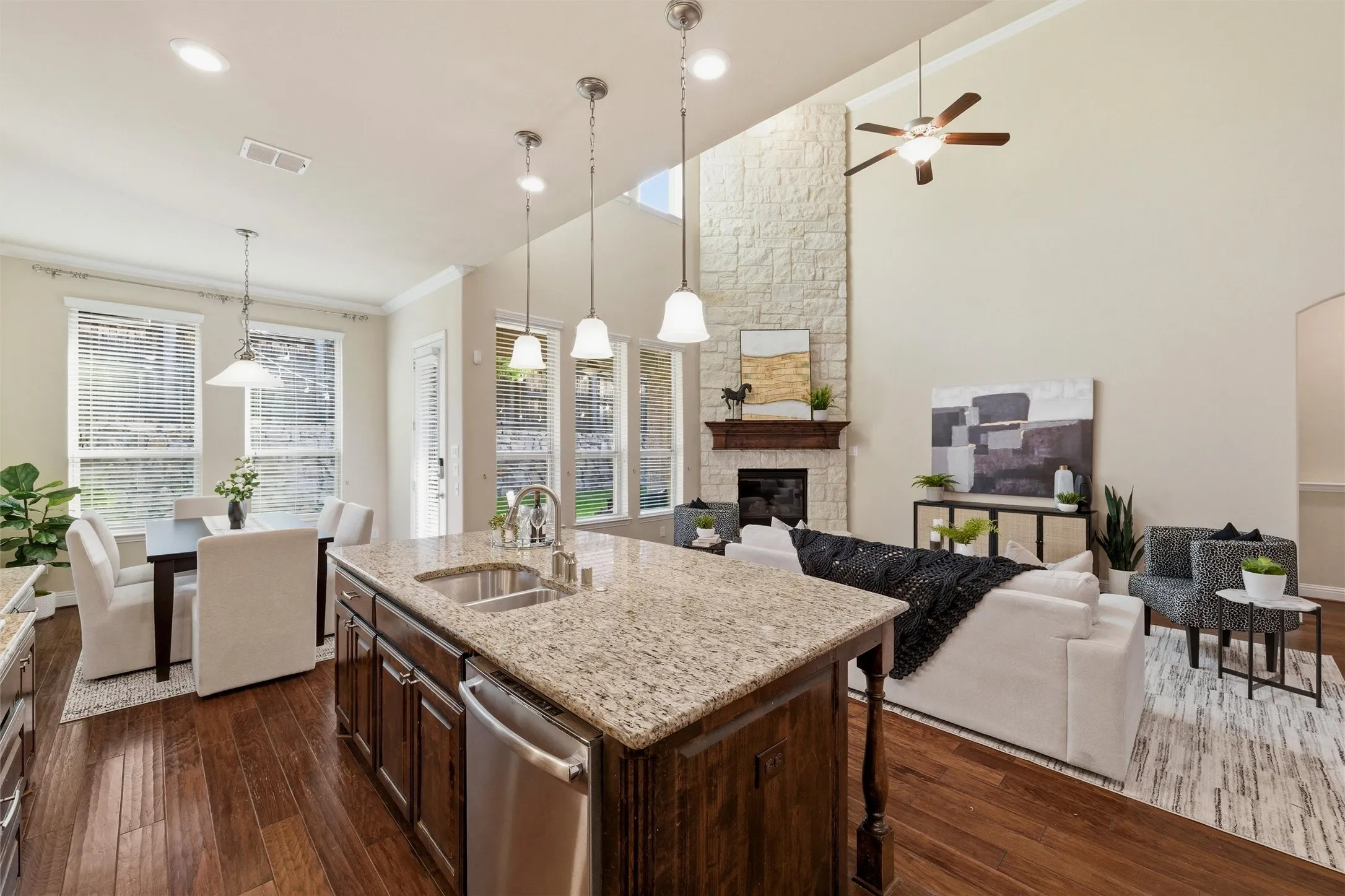 Open concept to your dining and living areas for great flow and entertaining family and friends.