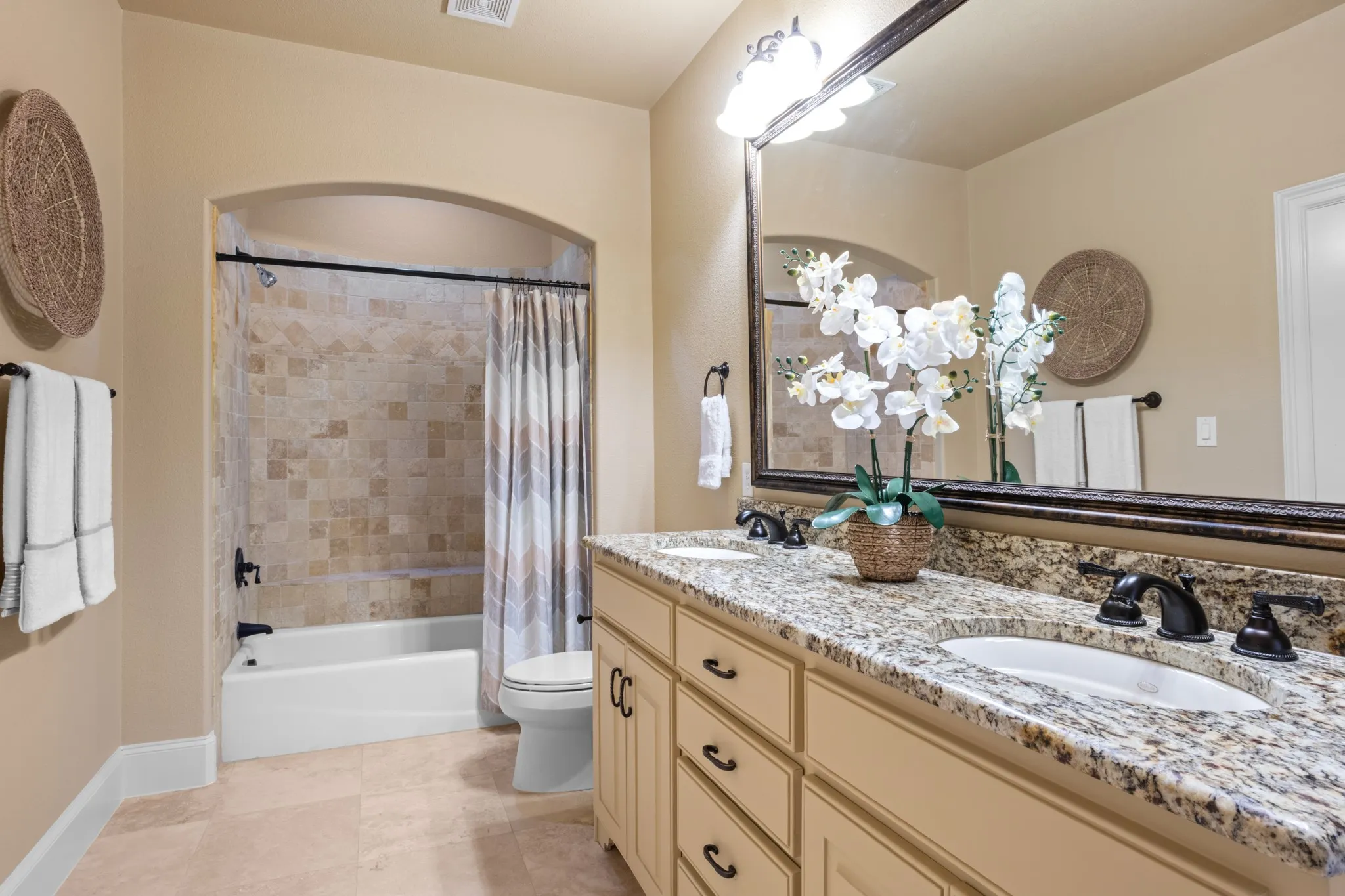 1 of 7 secondary bathrooms. This house has 5 full baths and 3 powder baths!