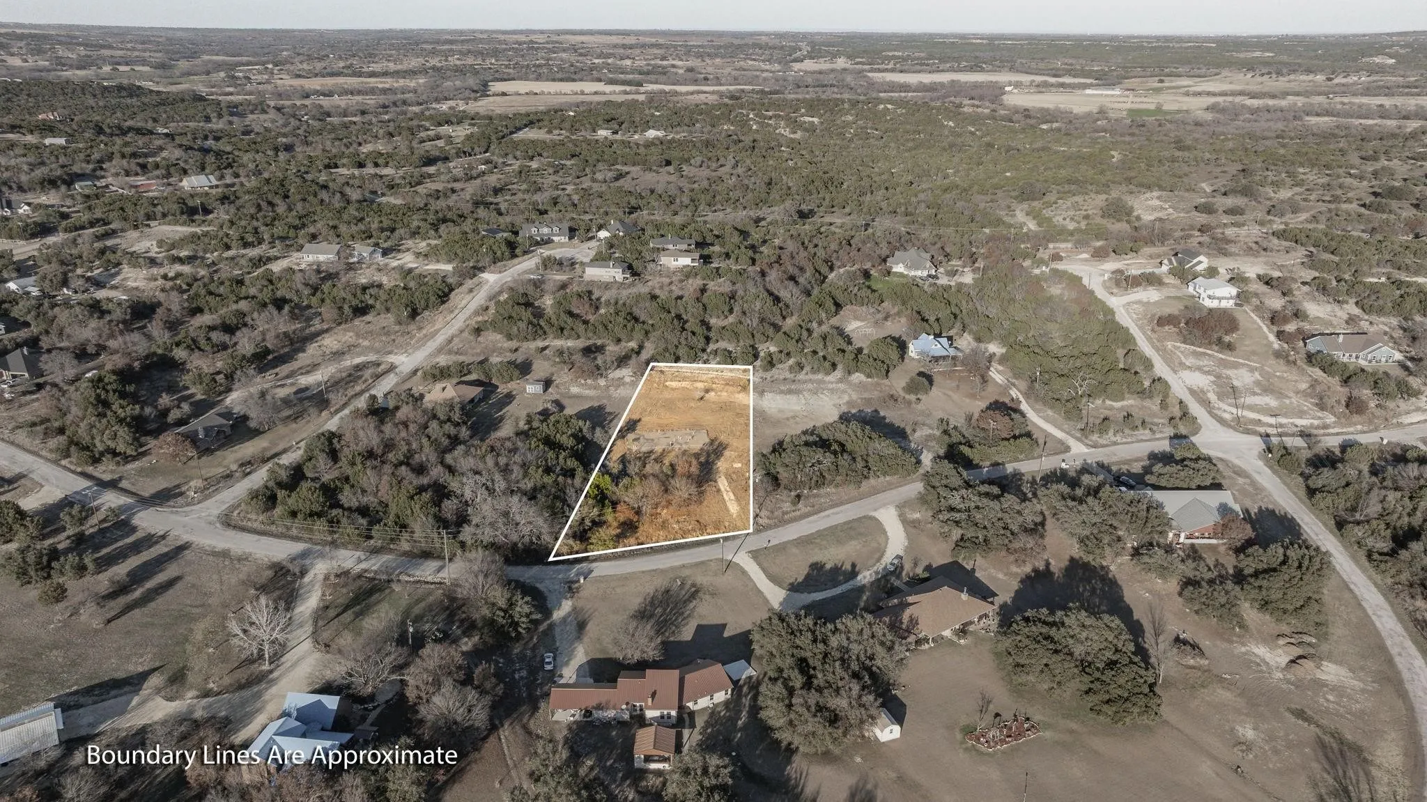 View of property location with property boundaries highlighted