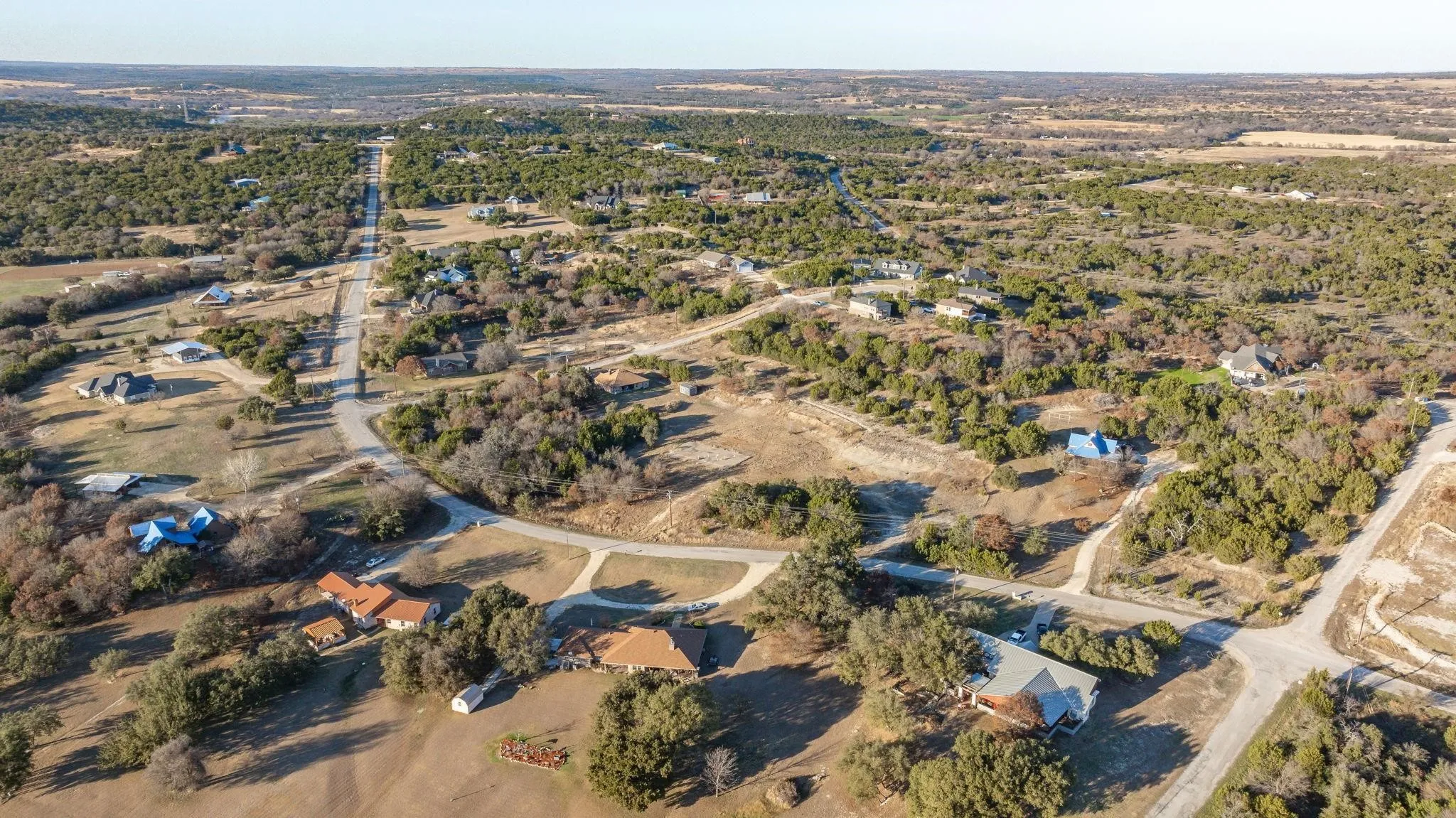 Aerial overview of property's location